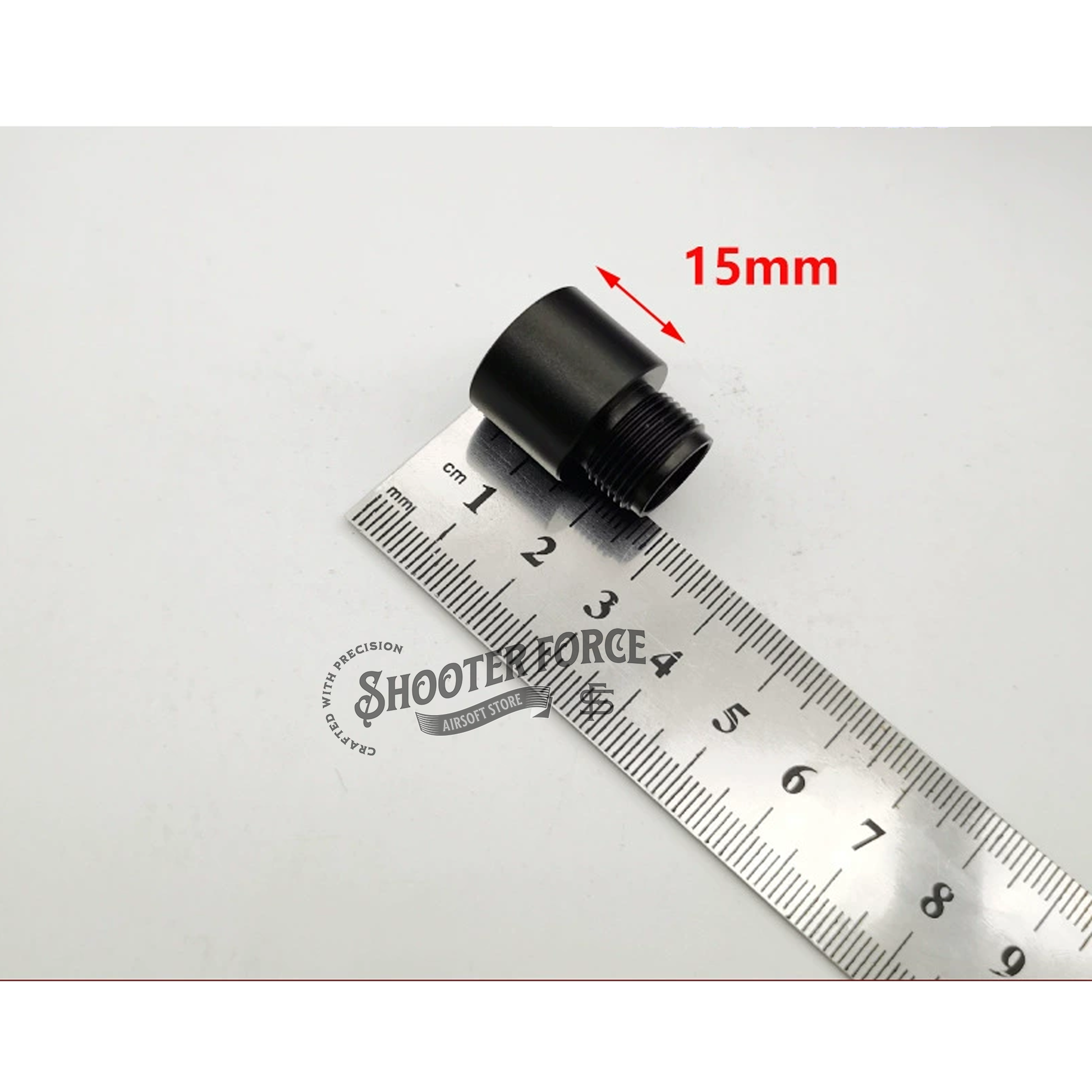1.5cm Outer Barrel Extension Adapter - Converts 14mm CCW to 14mm CW, CNC machined for durability and precision fit