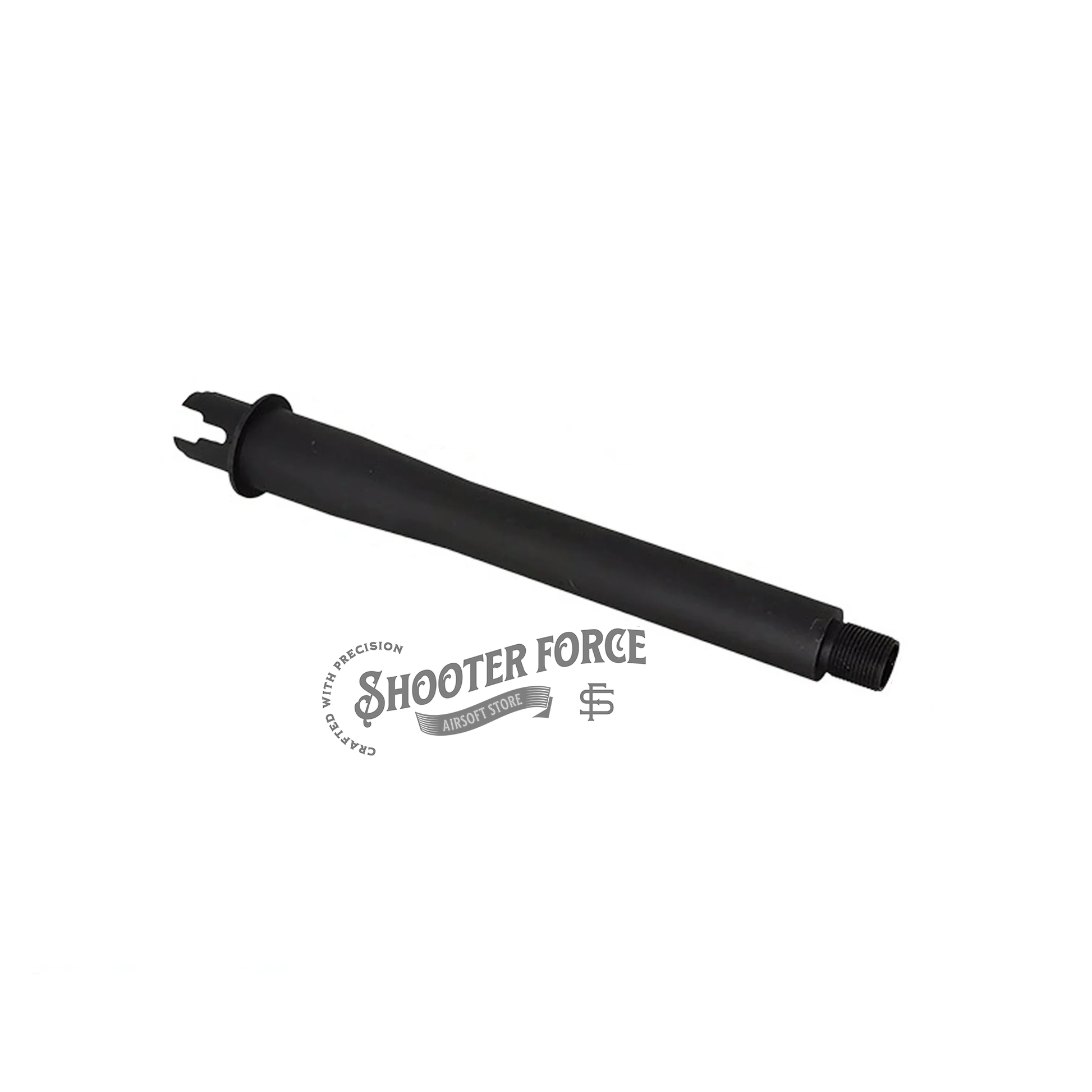 7-inch M4 AEG outer barrel – durable metal, 14mm CCW threading, ideal for airsoft rifle upgrades.