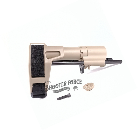 SB Type Tactical Pistol Stabilizing PDW Stock - Tan