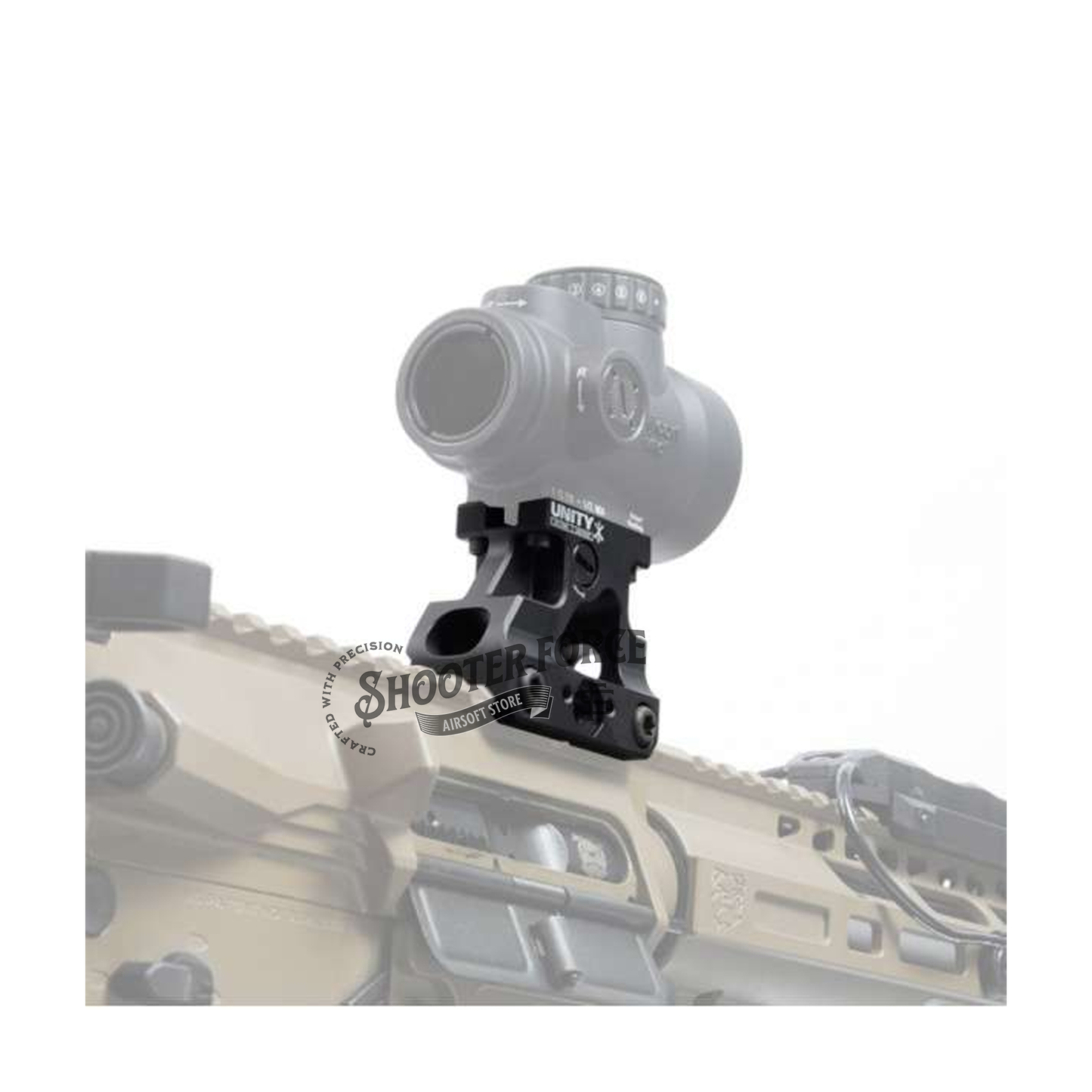 SOTAC FAST MRO Mount with a 2.26" optical centerline height, designed for original or replica MRO Red Dot Sights, providing secure and accurate mounting for airsoft optics.