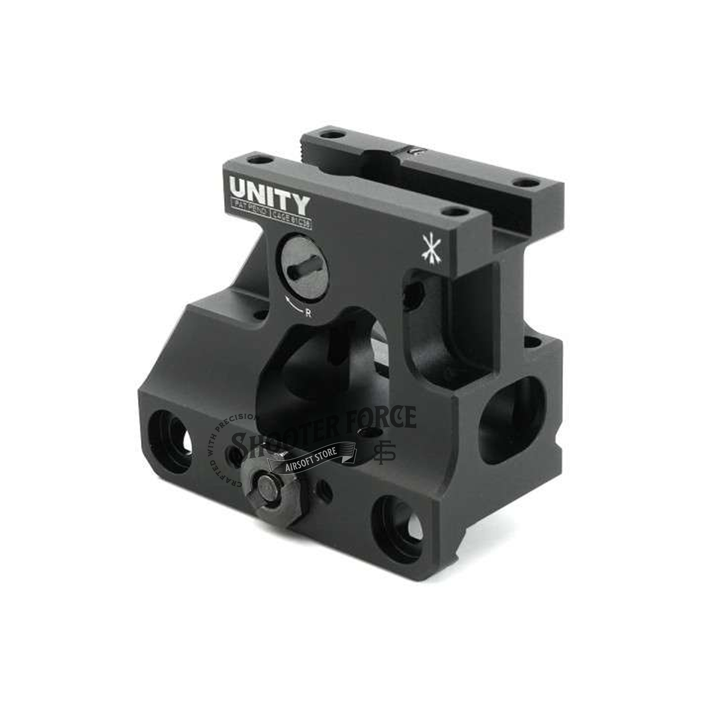 SOTAC FAST MRO with QD Lever Mount Combo, providing secure attachment and quick-detach functionality for MRO red dot sights in airsoft setups.