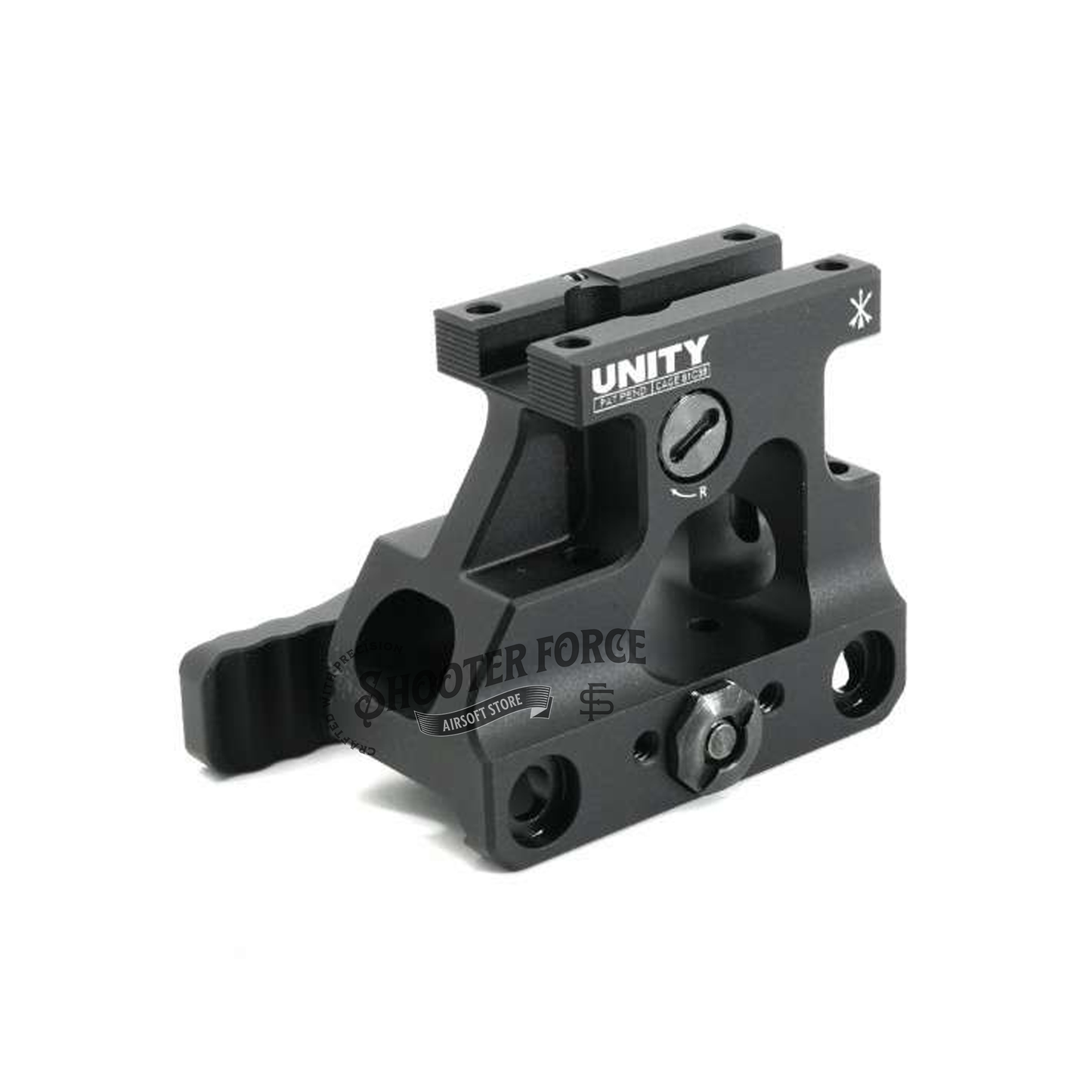 SOTAC FAST MRO with QD Lever Mount Combo, providing secure attachment and quick-detach functionality for MRO red dot sights in airsoft setups.