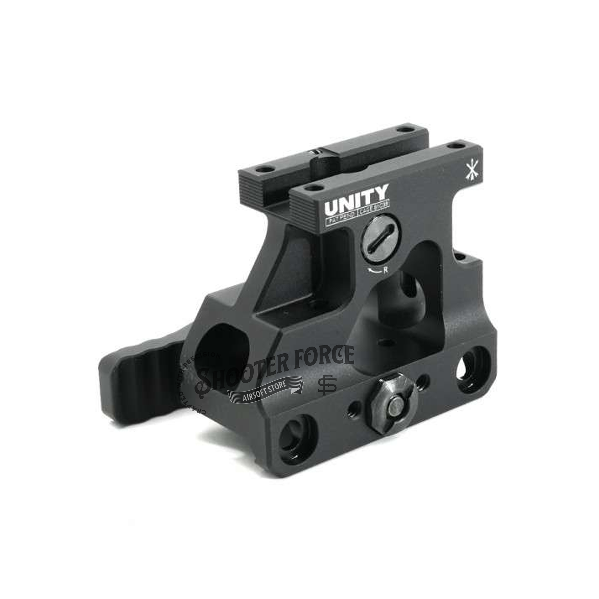 SOTAC FAST MRO with QD Lever Mount Combo, providing secure attachment and quick-detach functionality for MRO red dot sights in airsoft setups.