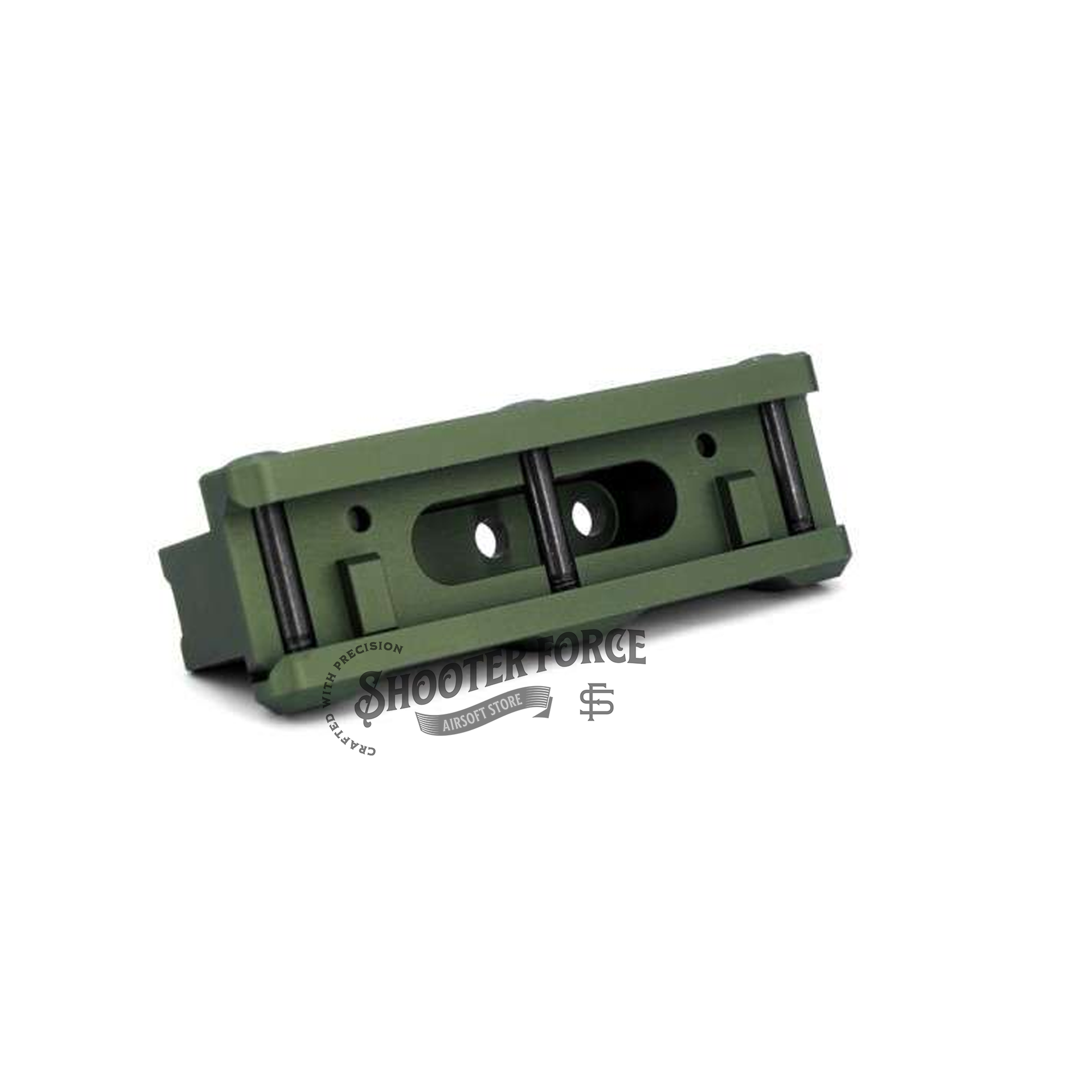 SOTAC FAST OCG Series 2.05" Scope Mount in Green, providing secure and stable attachment for ACOG and VCOG optics in airsoft setups.