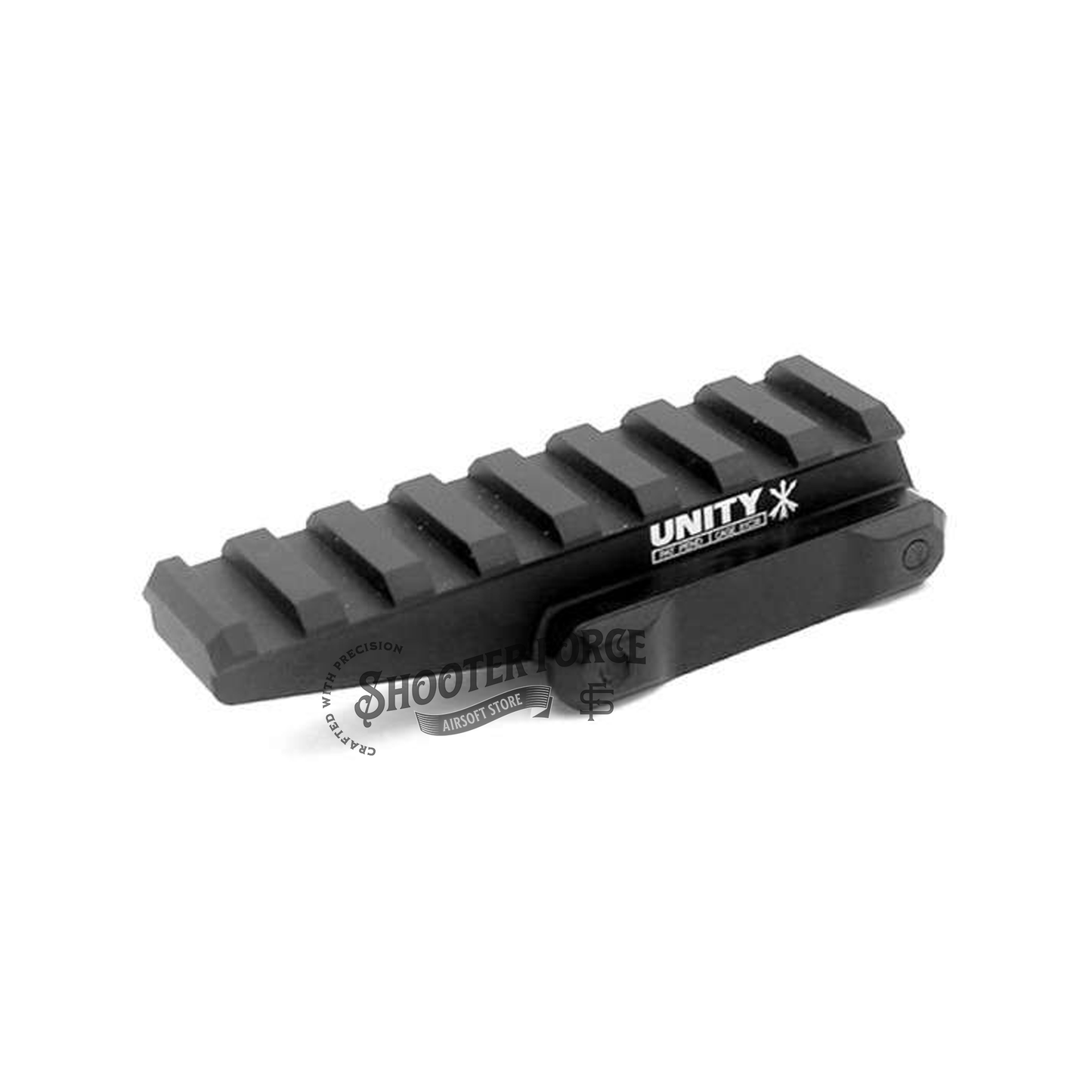 SOTAC FAST Optic Riser Mount for EXPS3-0 in black, offering secure attachment and improved sight alignment for enhanced accuracy in airsoft setups.