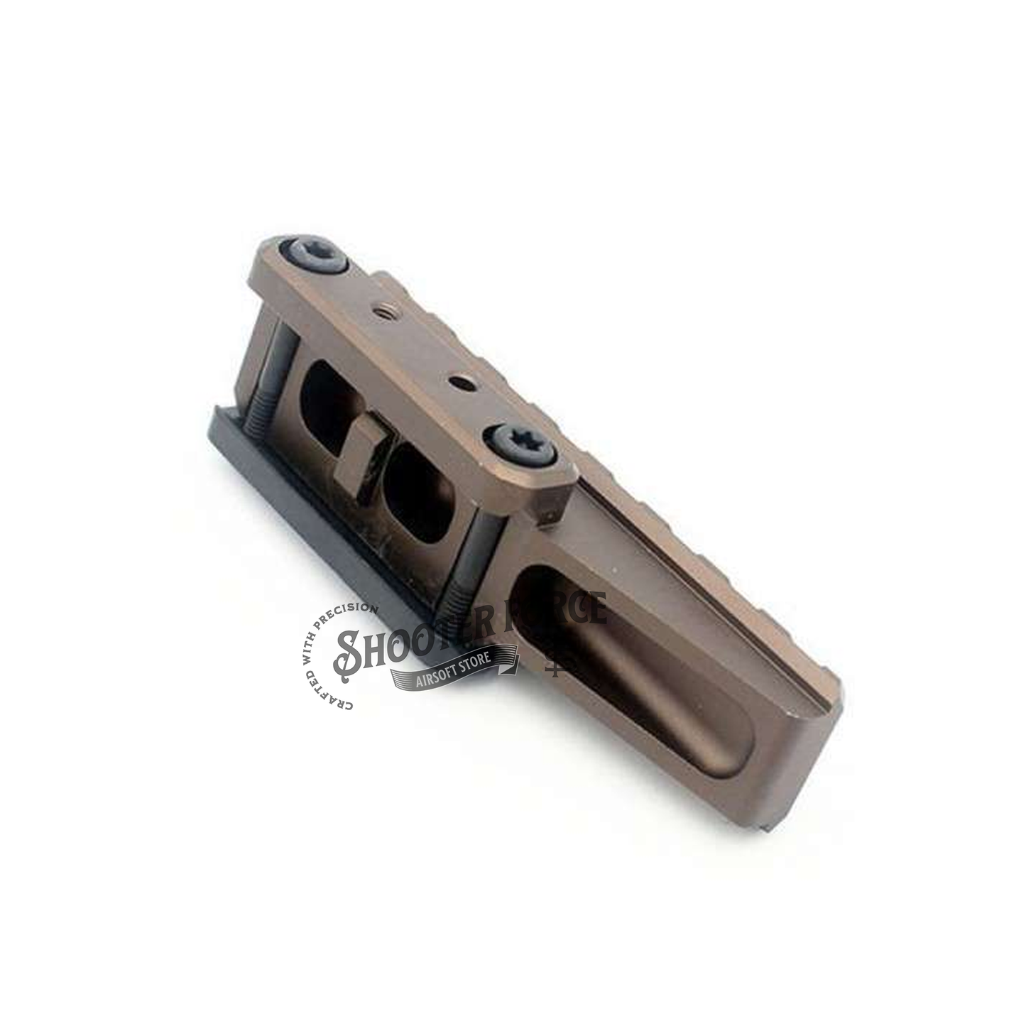 SOTAC FAST Optic Riser Mount for EXPS3-0 in FDE, providing a stable and secure attachment for improved sight alignment and accuracy in airsoft setups.