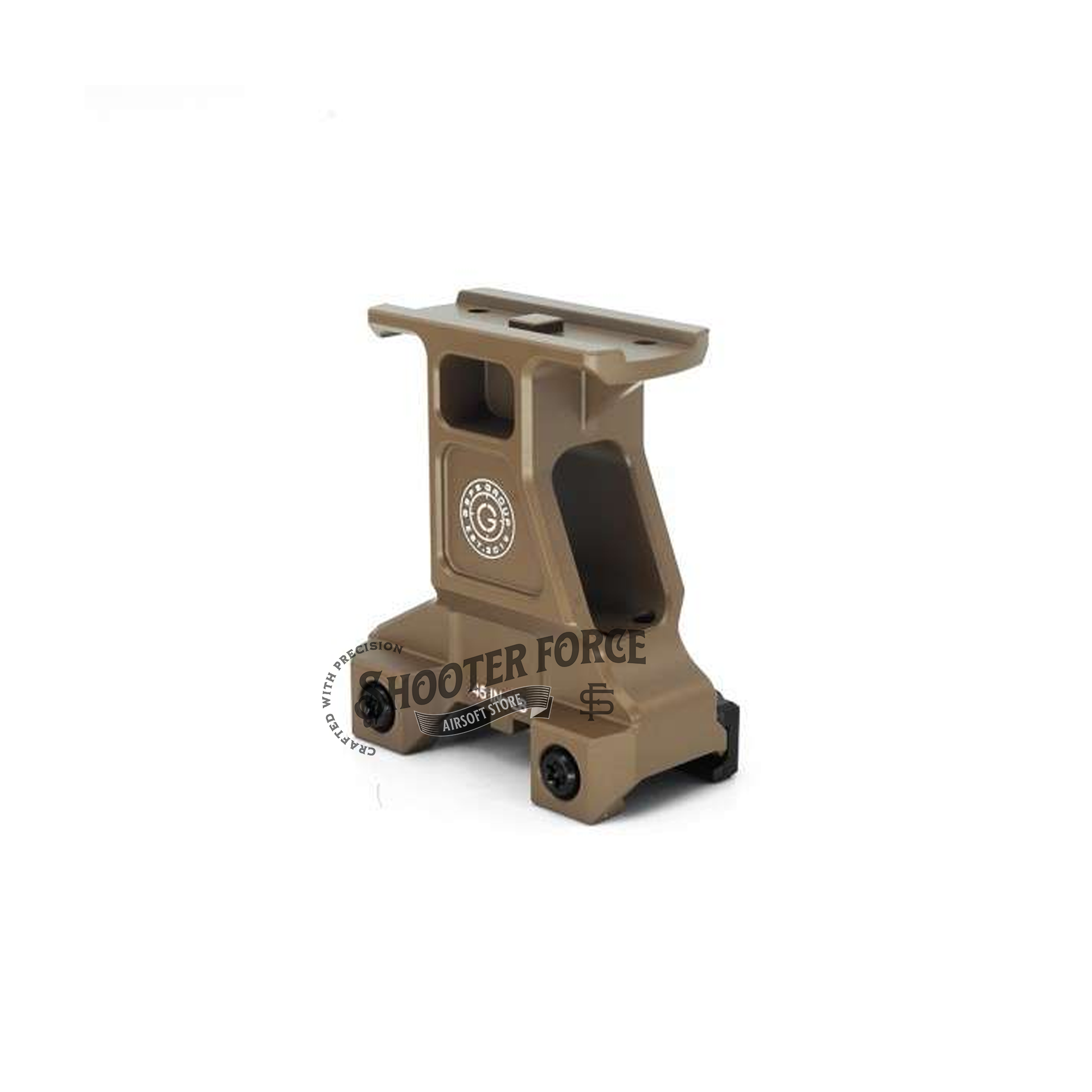 SOTAC GBRS Group Lerna Optic 2.91" Mount for MicroT2 Red Dot Sight in FDE color, designed for airsoft enthusiasts seeking precision and durability in tactical situations
