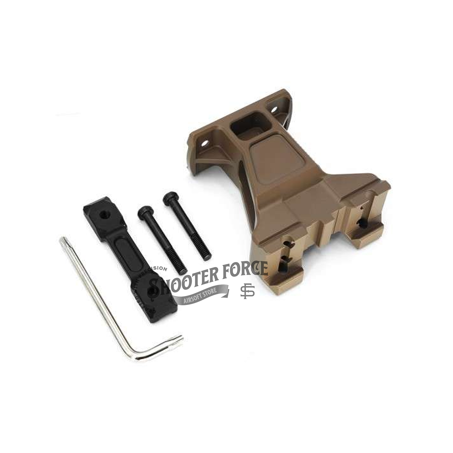 SOTAC GBRS Group Lerna Optic 2.91" Mount for MicroT2 Red Dot Sight in FDE color, designed for airsoft enthusiasts seeking precision and durability in tactical situations
