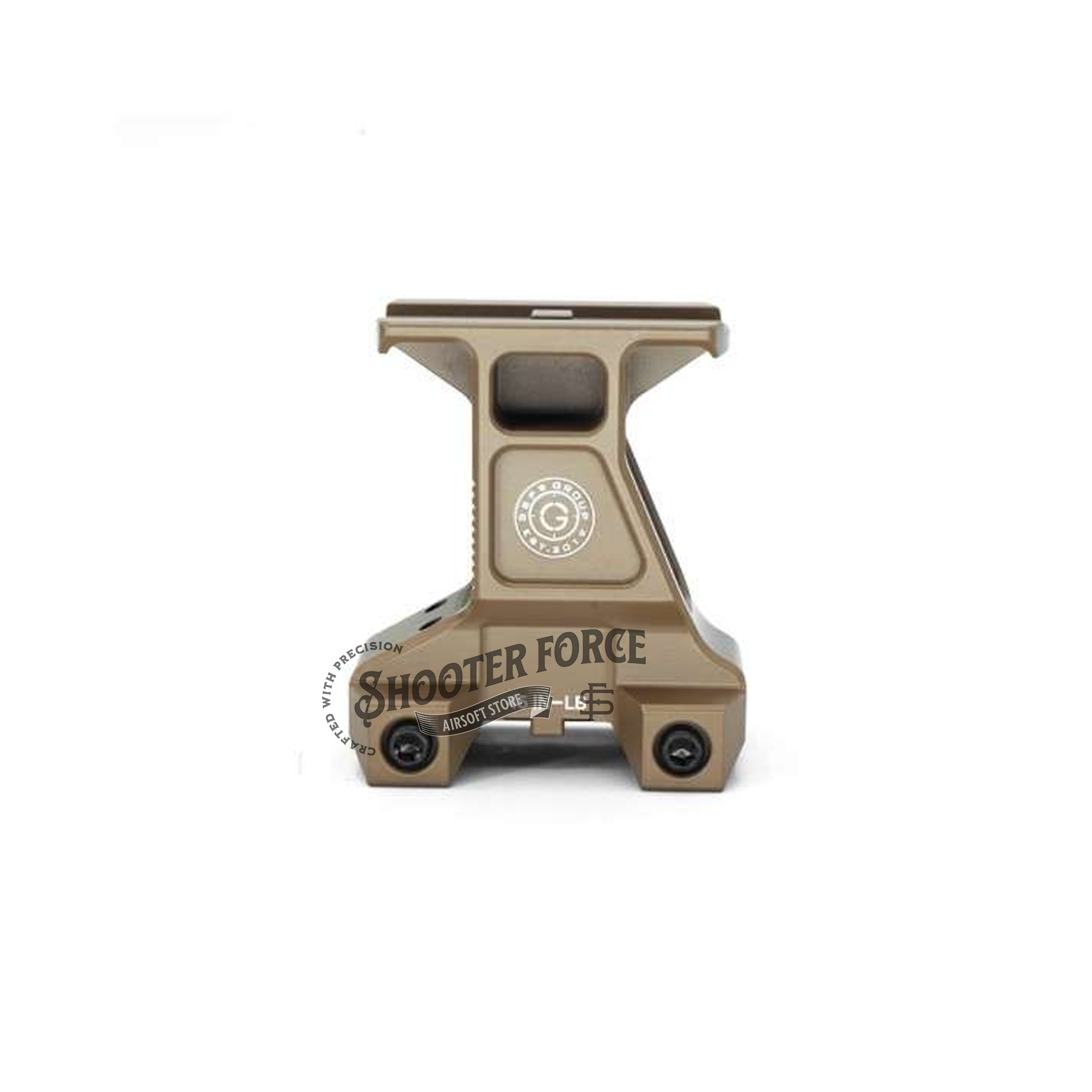 SOTAC GBRS Group Lerna Optic 2.91" Mount for MicroT2 Red Dot Sight in FDE color, designed for airsoft enthusiasts seeking precision and durability in tactical situations