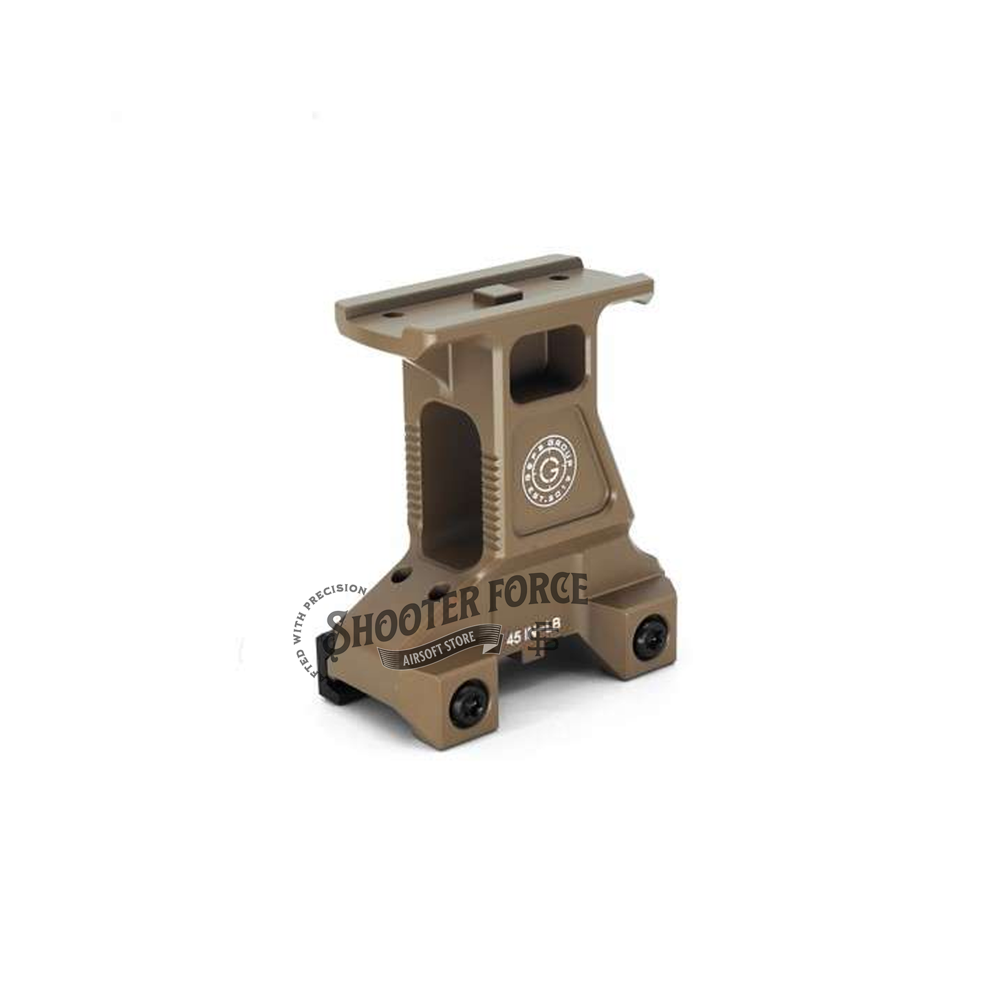 SOTAC GBRS Group Lerna Optic 2.91" Mount for MicroT2 Red Dot Sight in FDE color, designed for airsoft enthusiasts seeking precision and durability in tactical situations