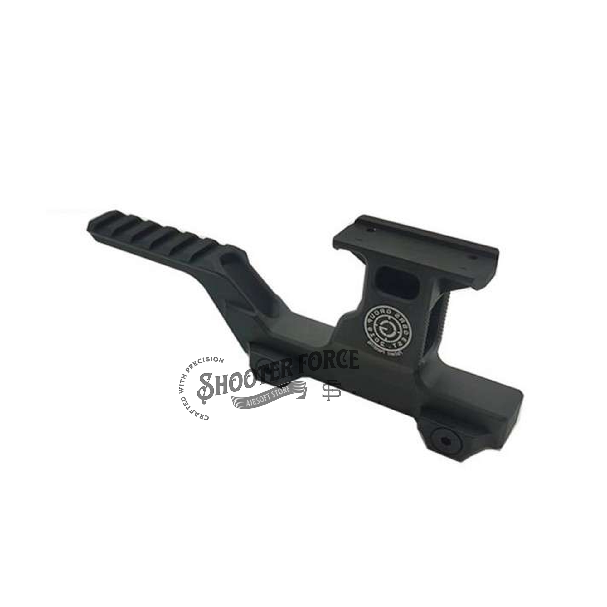 SOTAC GBRS Hydra Group Mount for MicroT2 Red Dot Sight in Black, designed for airsoft use, ensuring precise mounting and quick sight alignment for tactical gameplay.