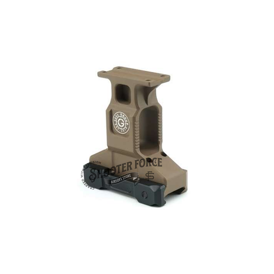 SOTAC GBRS Lerna Mount in FDE color, compatible with MRO Red Dot Sight, offering enhanced stability and durability for tactical applications.
