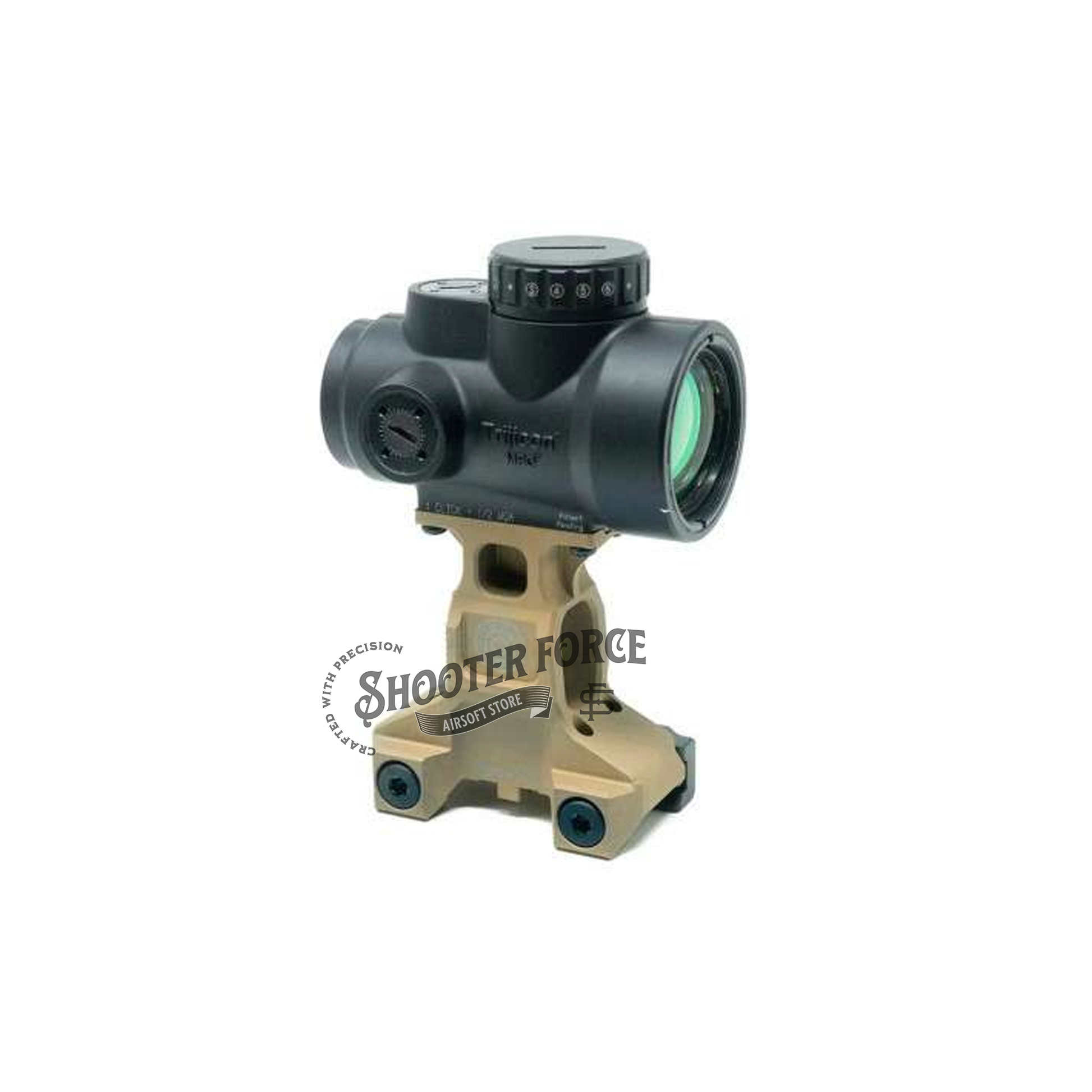 SOTAC GBRS Lerna Mount in FDE color, compatible with MRO Red Dot Sight, offering enhanced stability and durability for tactical applications.