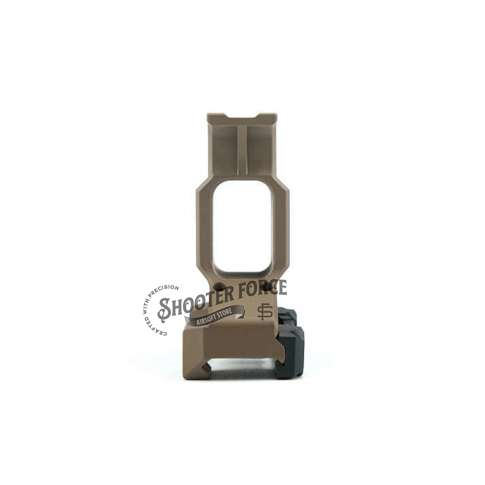 SOTAC GBRS Lerna Mount in FDE color, compatible with MRO Red Dot Sight, offering enhanced stability and durability for tactical applications.