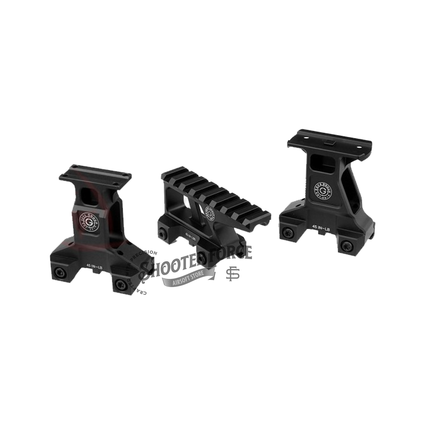 SOTAC GBRS Lerna Mount in Black, designed for MRO Red Dot Sight, offering secure, reliable mounting for tactical use.