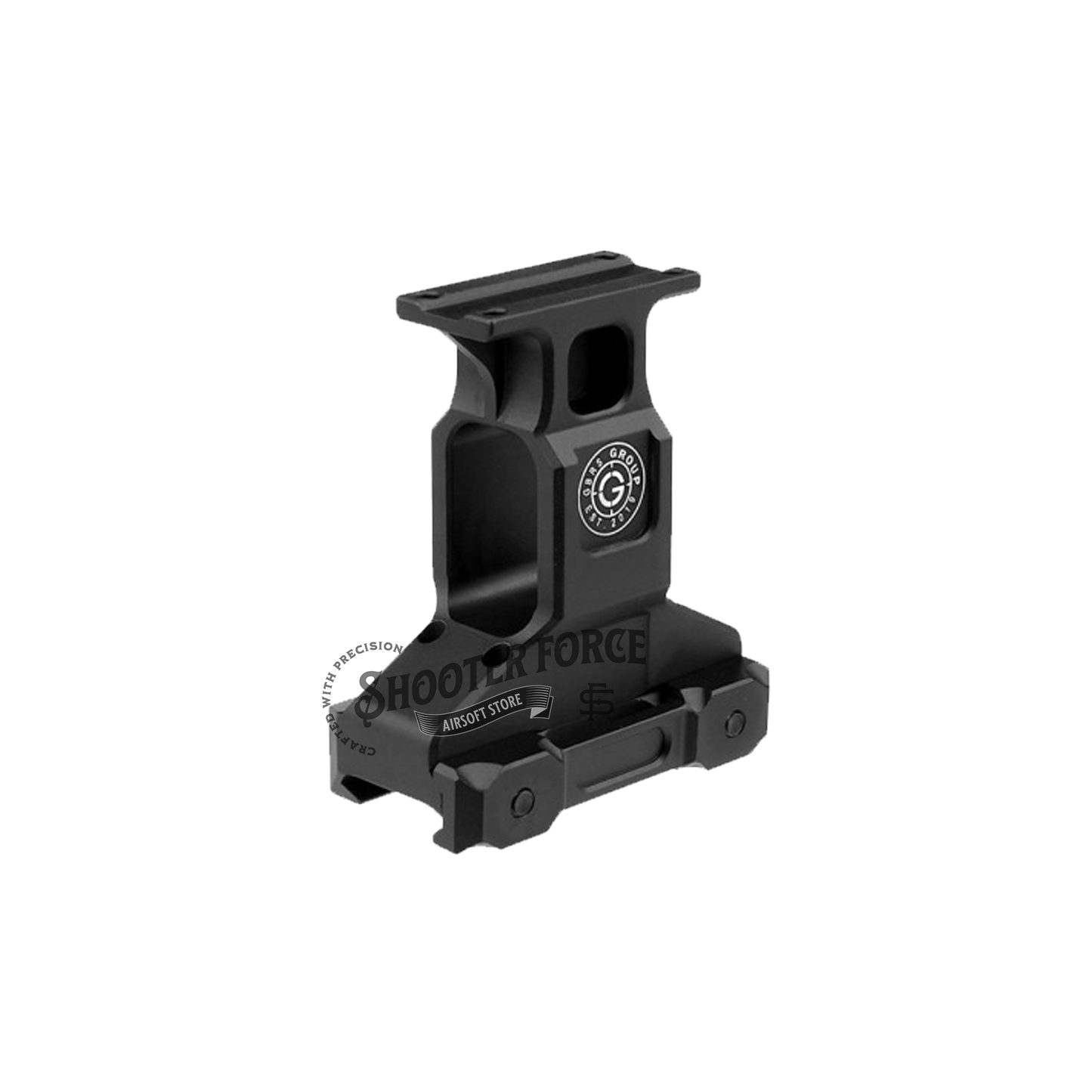 SOTAC GBRS Lerna Mount in Black, designed for MRO Red Dot Sight, offering secure, reliable mounting for tactical use.