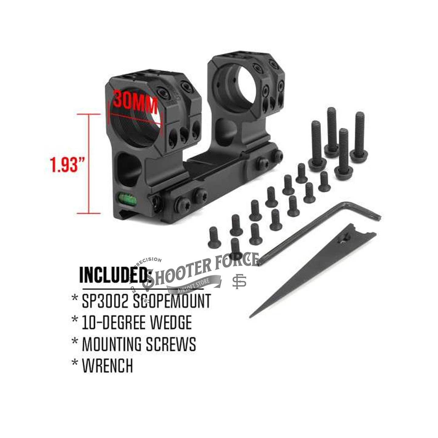 SOTAC Hunting Scope Mount 1.93" with 30mm tube, SP 3002 mount designed for stable, accurate scope mounting in hunting scenarios.