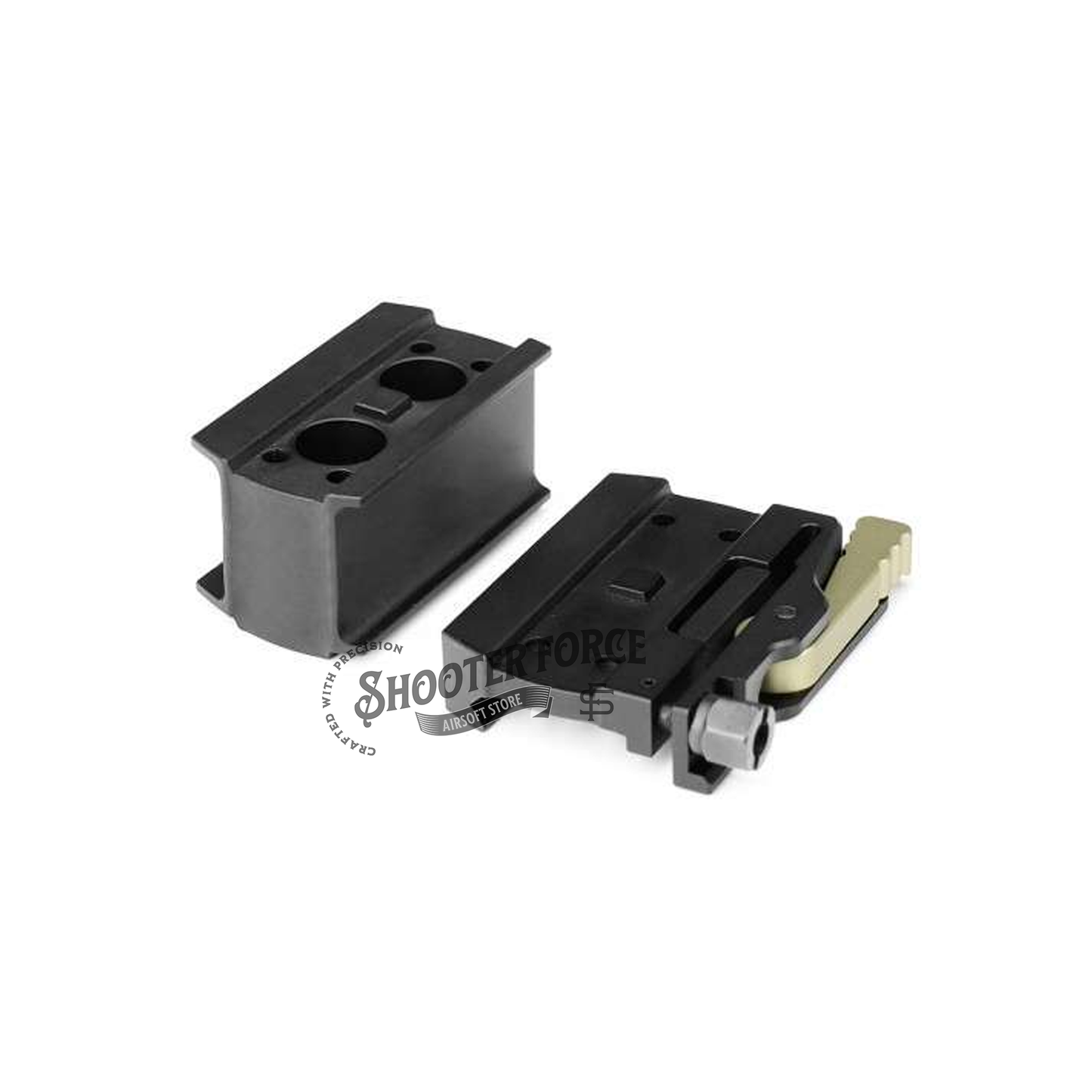 SOTAC LRP Micro QD Mount-base with Spacer, featuring a low 1.93" centerline height, designed for secure mounting of optics on airsoft rifles with quick detach functionality.