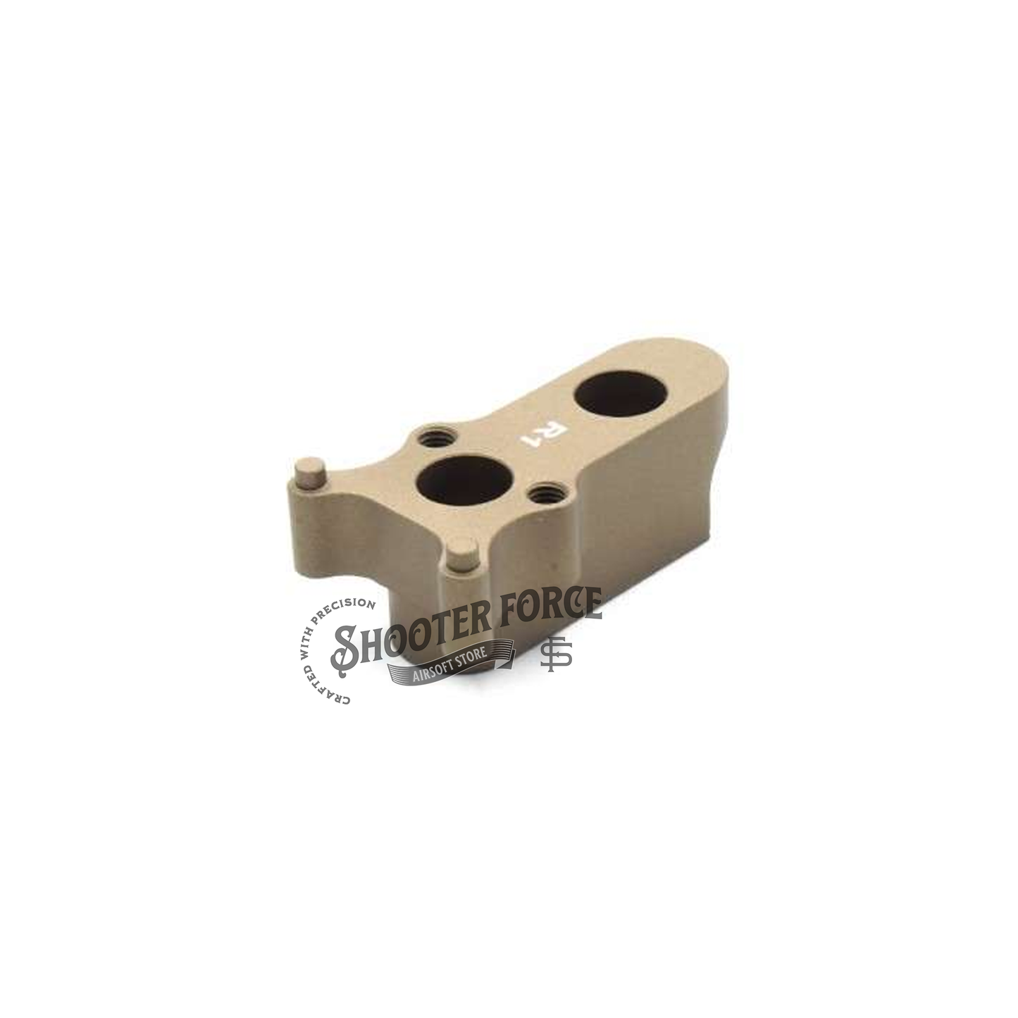 SOTAC M-LOK Keymod Mounting Kit in FDE, providing a secure and stable platform for mounting ROMEO1 Red Dot Sight on M-LOK or Keymod rails in airsoft rifles.