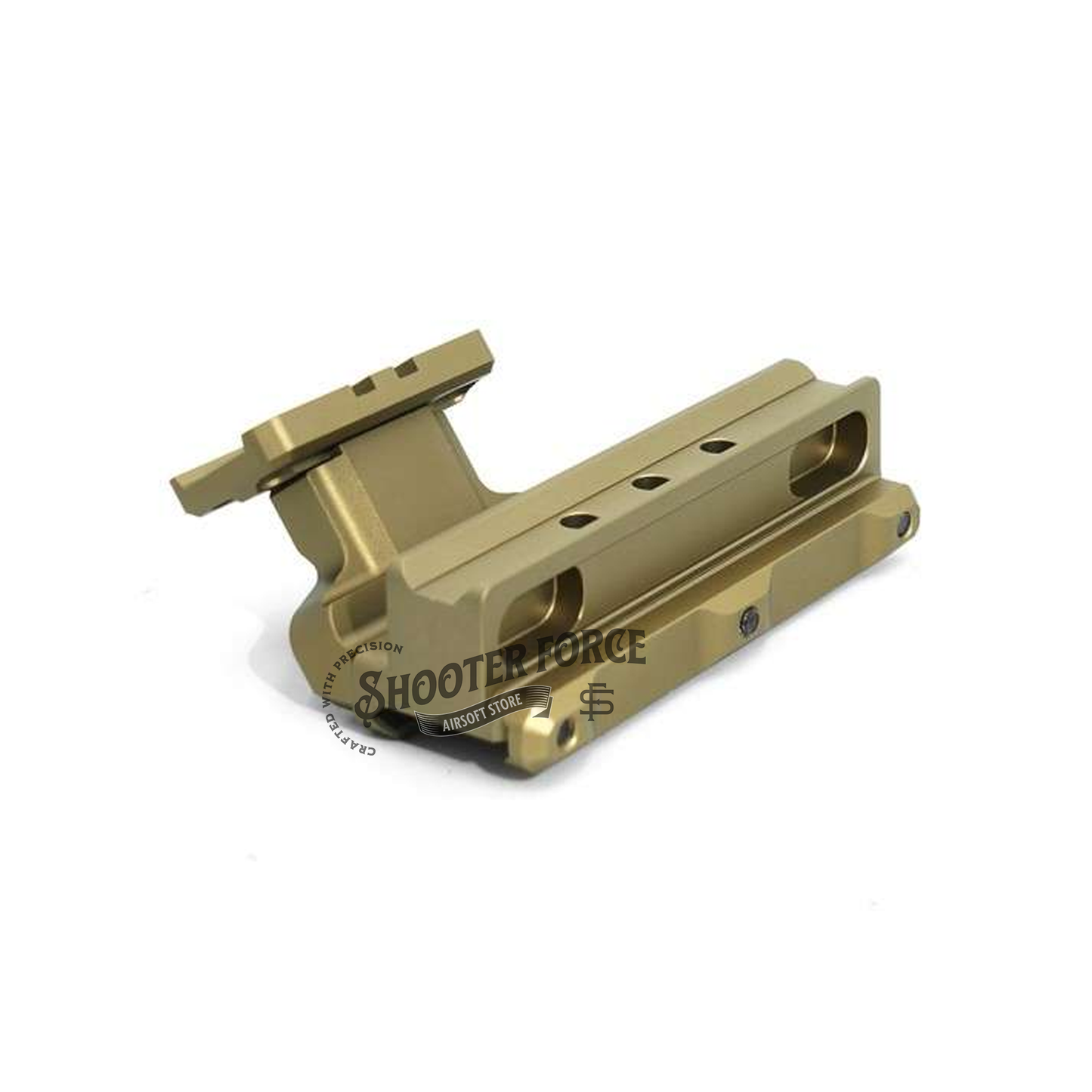 SOTAC OCG Series Mount Set in FDE, offering a 2.05" height for ACOG and VCOG optics, ensuring a stable and secure mounting solution for airsoft riflescopes.