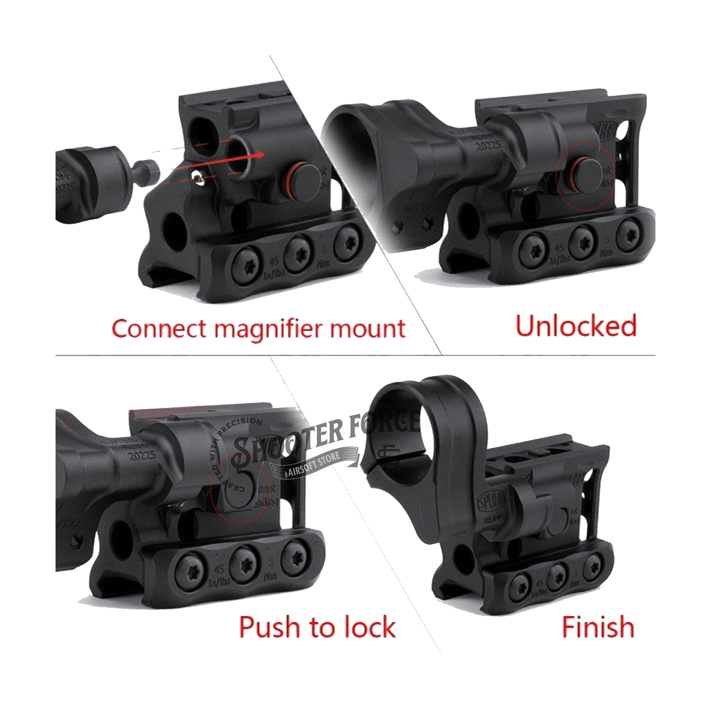 SOTAC RDF 20225K Micro Mount, designed for micro optics, offering a stable and reliable mounting solution for airsoft rifles.