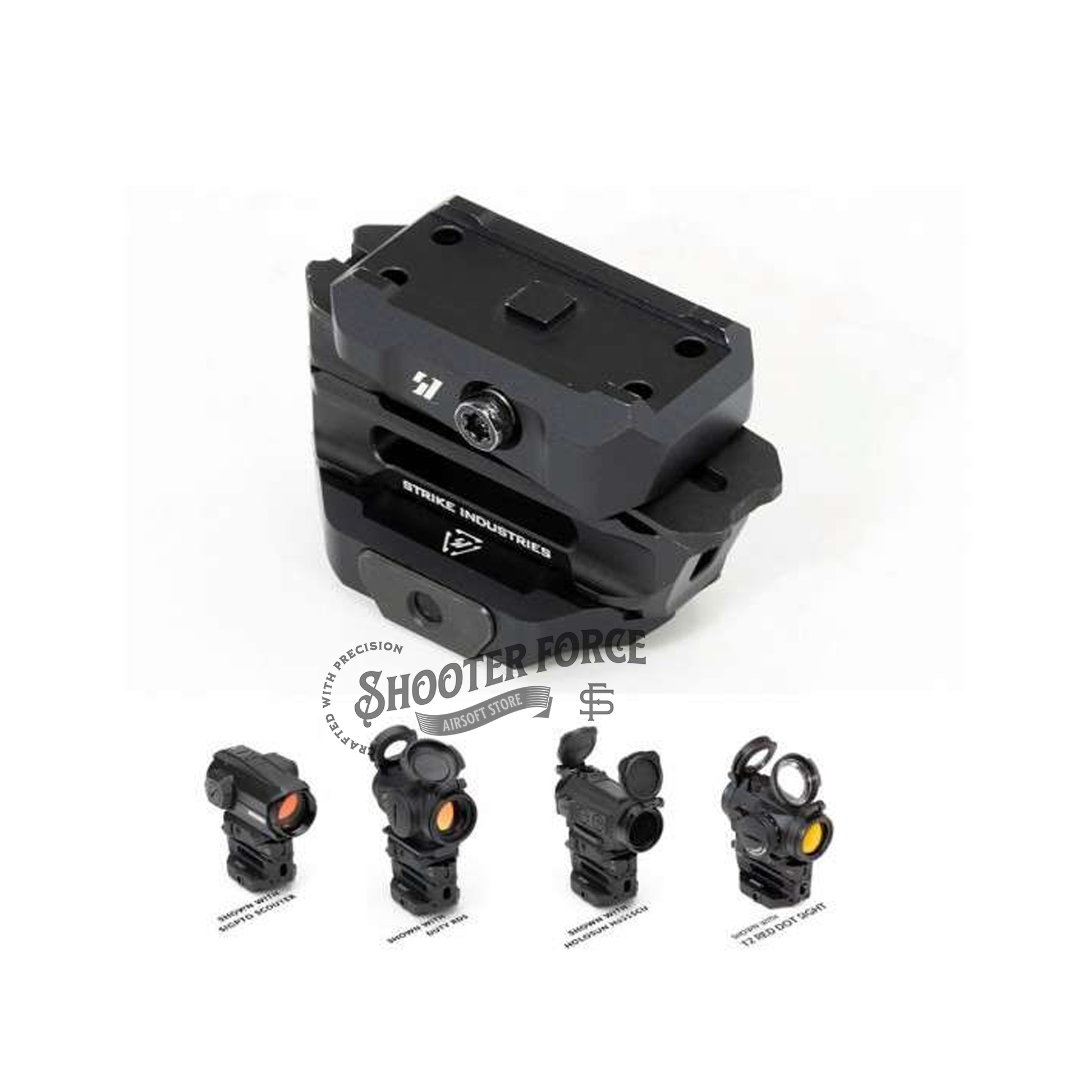 SOTAC SI Variable Optic Mount, designed for variable magnification scopes, providing a stable and secure mounting solution for airsoft rifles.