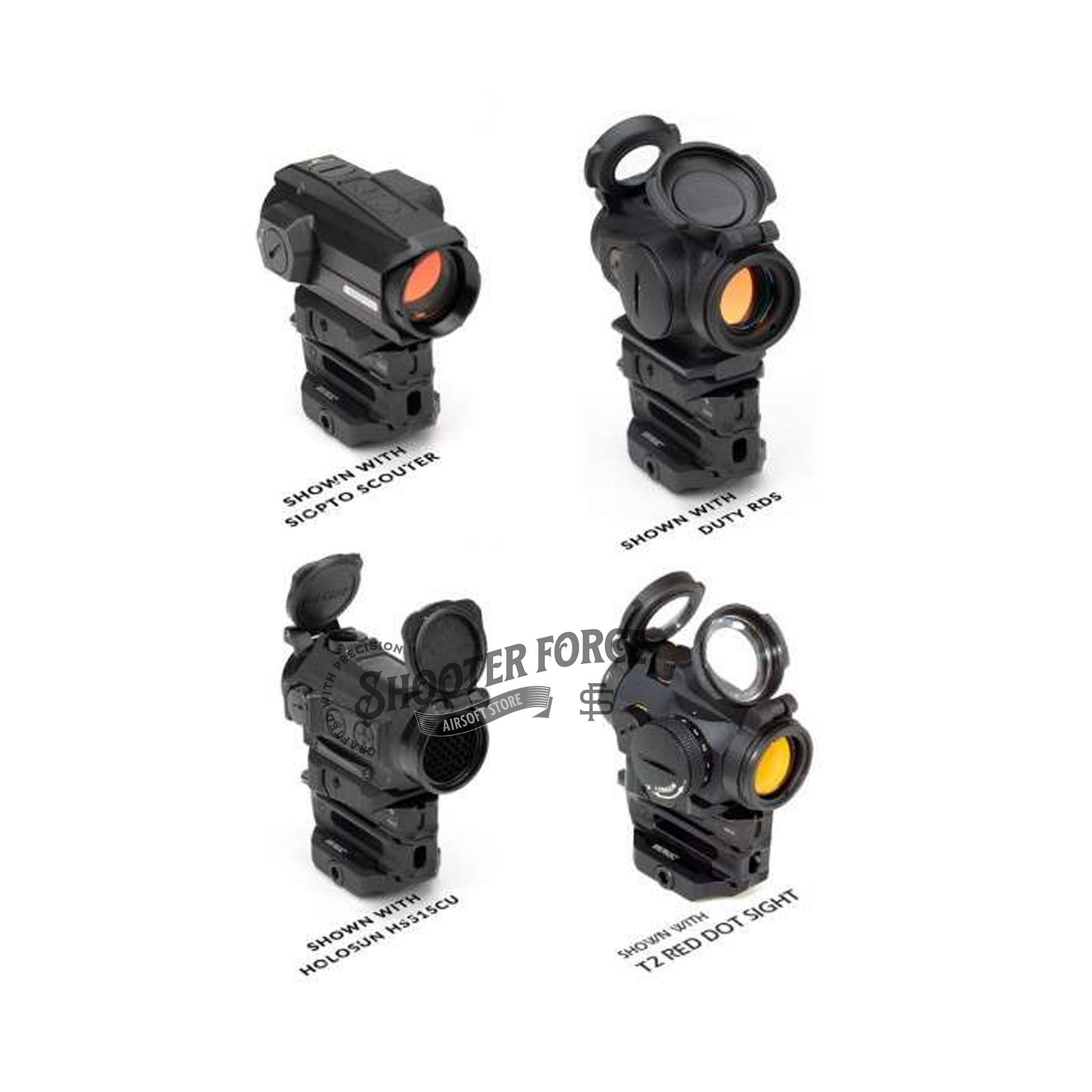 SOTAC SI Variable Optic Mount, designed for variable magnification scopes, providing a stable and secure mounting solution for airsoft rifles.