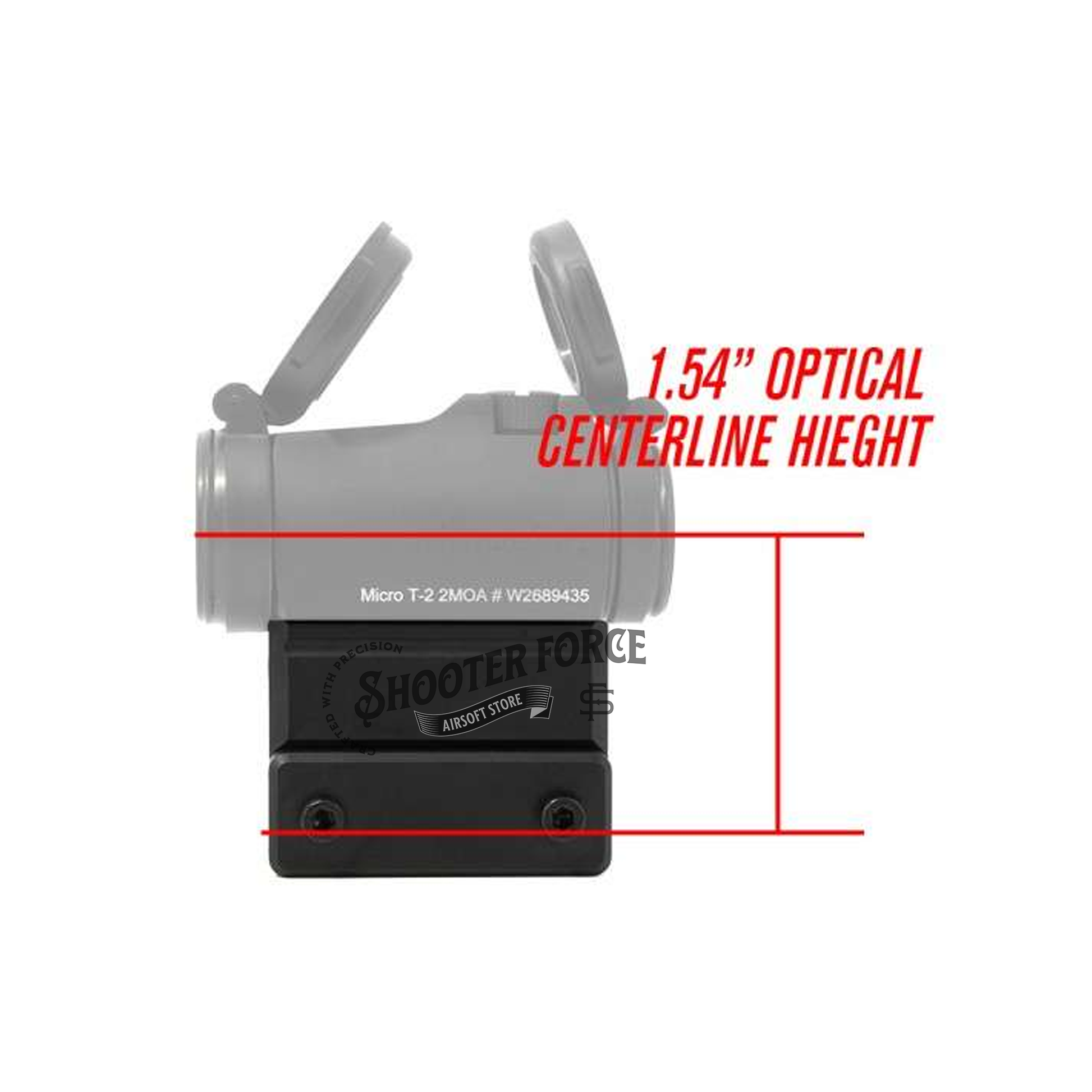 SOTAC SPUHR Tactical HRT Micro Mount, designed for micro optics, providing a stable and secure platform for airsoft rifles.