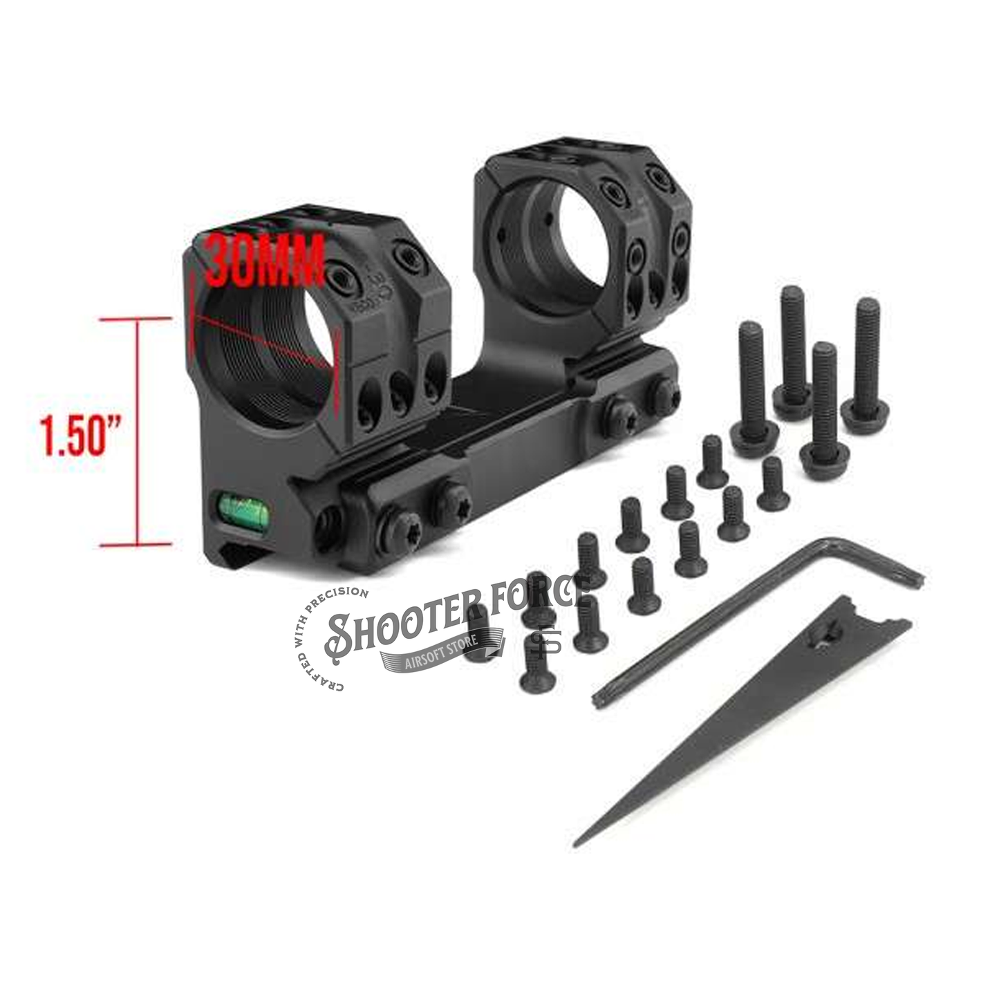 SOTAC SP 3002 1.50" Centerline Height 30mm Tube Scope Mount, designed for secure and accurate mounting of 30mm tube scopes in airsoft.