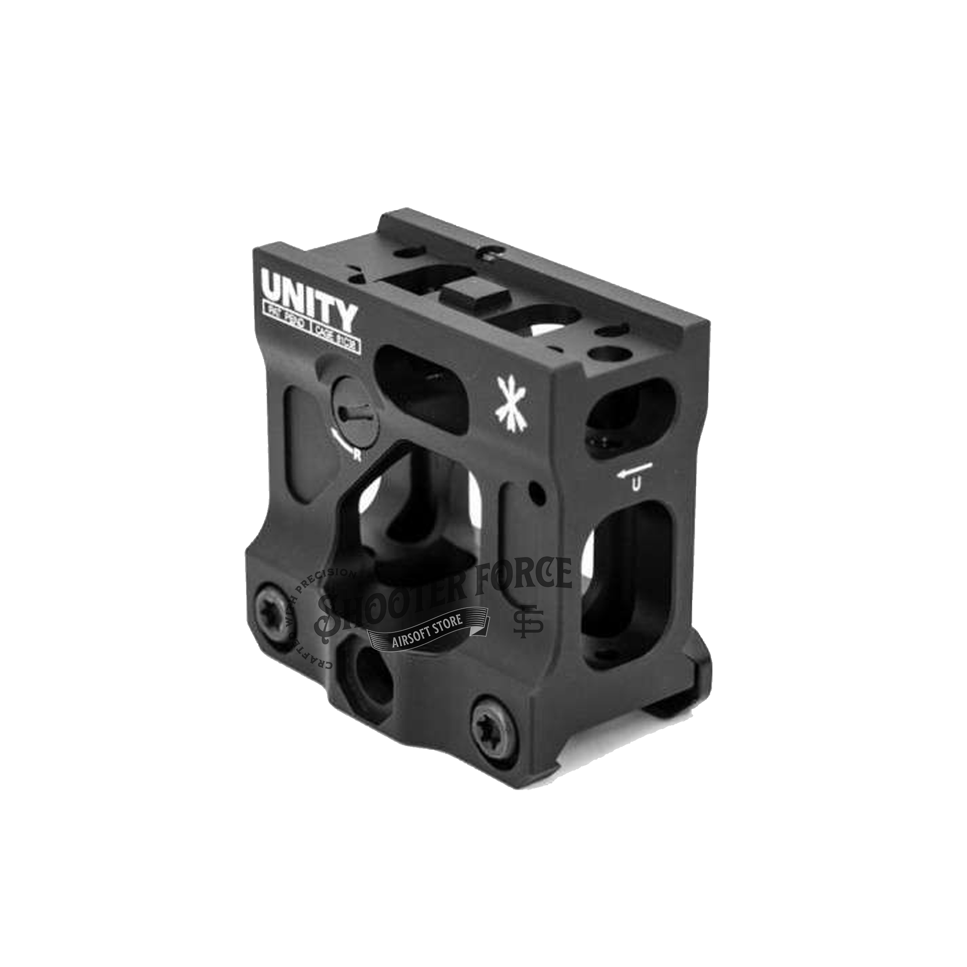 SOTAC Tactical Fast Micro 2.26" Mount in black, designed for T1, T2, and ROMEO5 optics, providing a secure and elevated position for airsoft use.