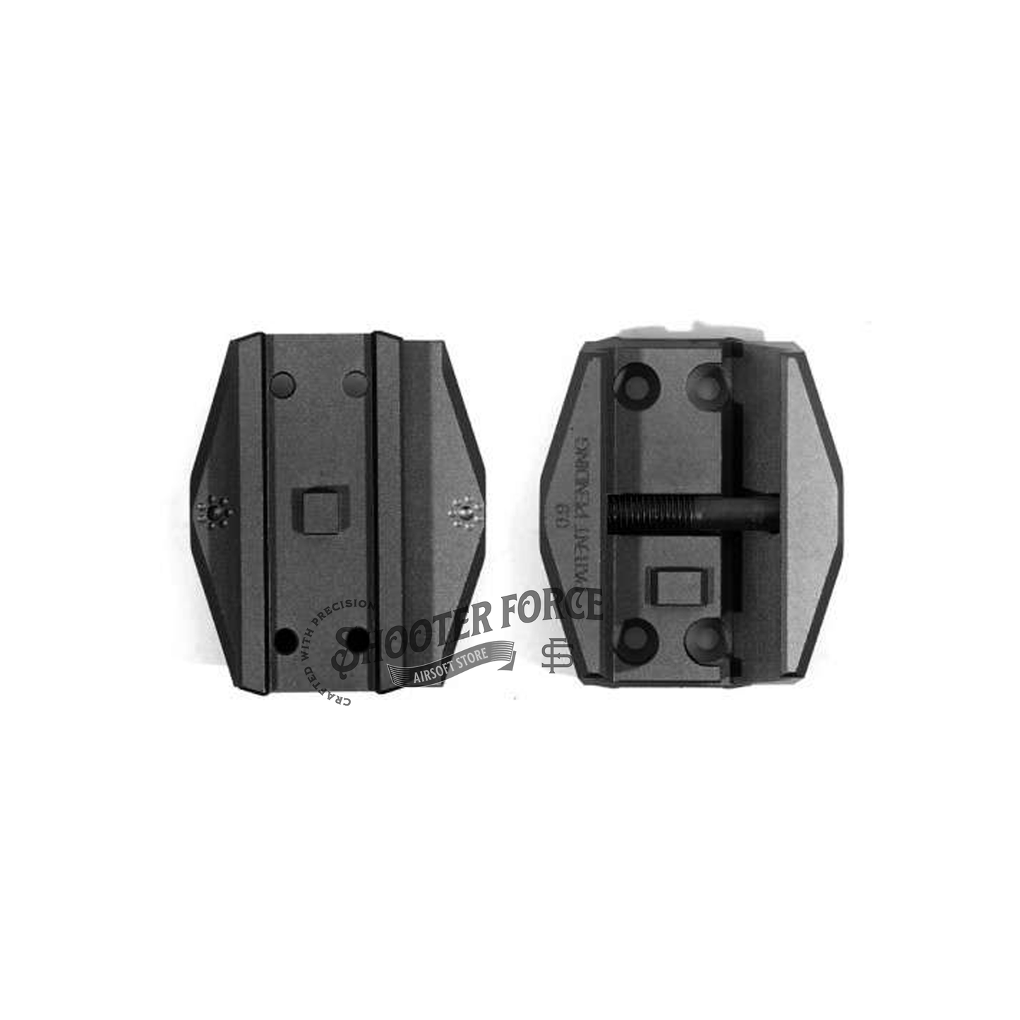 SOTAC Tactical Low Mount with original micro sight footprint, compatible with T1, T2, ROMEO5, M5, M5S, M5B, and similar optics for airsoft use.