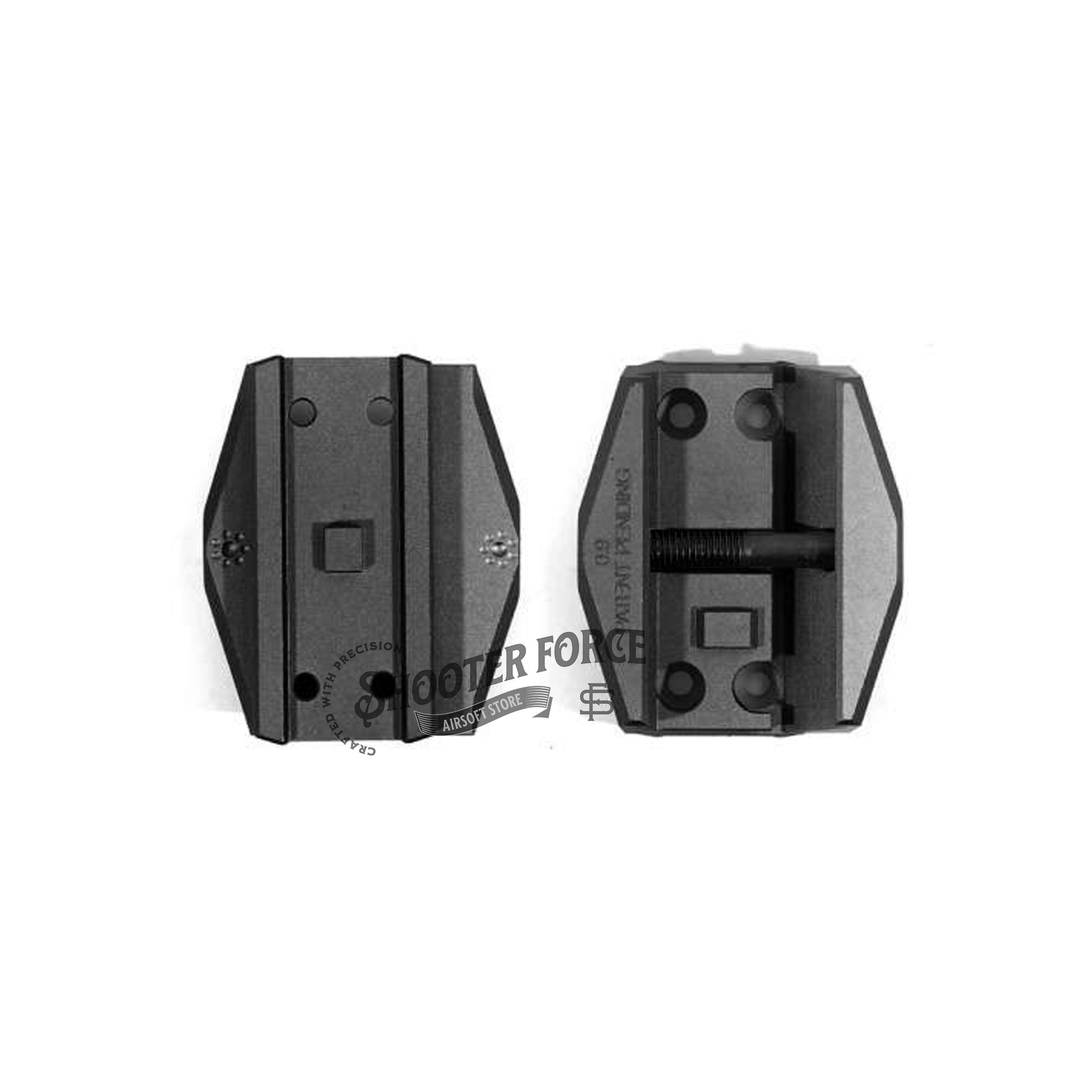 SOTAC Tactical Low Mount with original micro sight footprint, compatible with T1, T2, ROMEO5, M5, M5S, M5B, and similar optics for airsoft use.