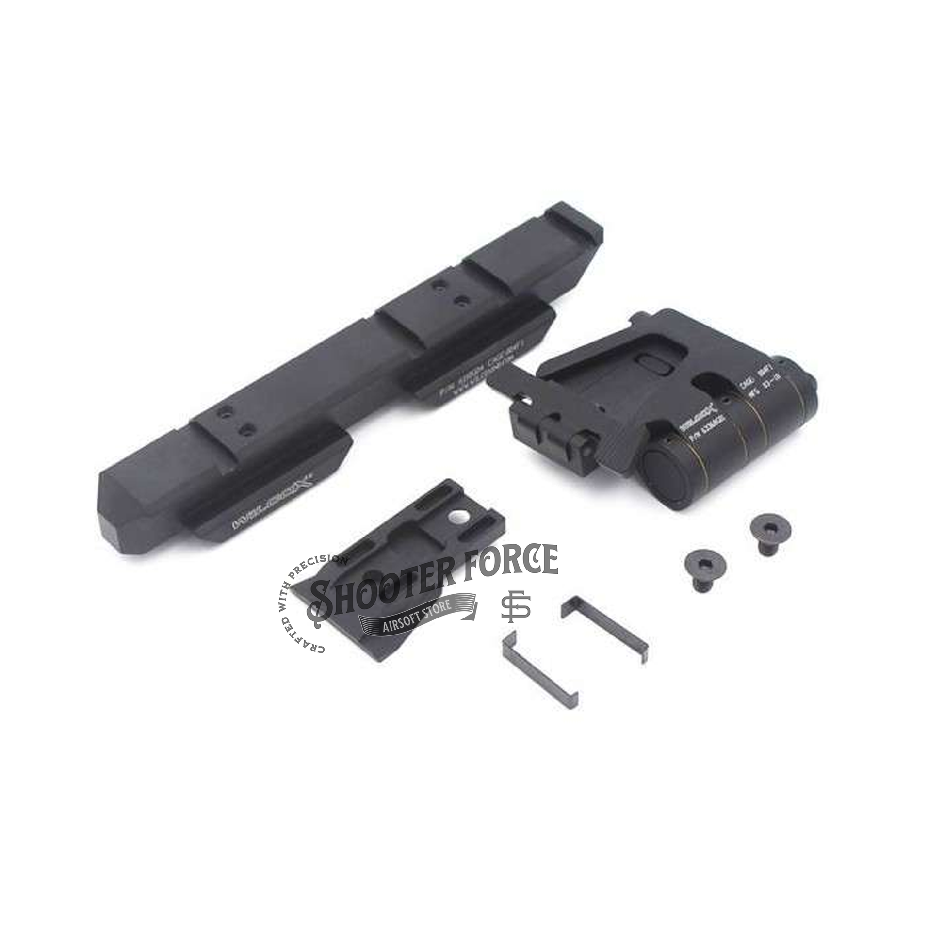 SOTAC Tactical Wilcox Flip-Up Mount in black with 5/8" height, designed for airsoft optics, offering adjustable and reliable performance.