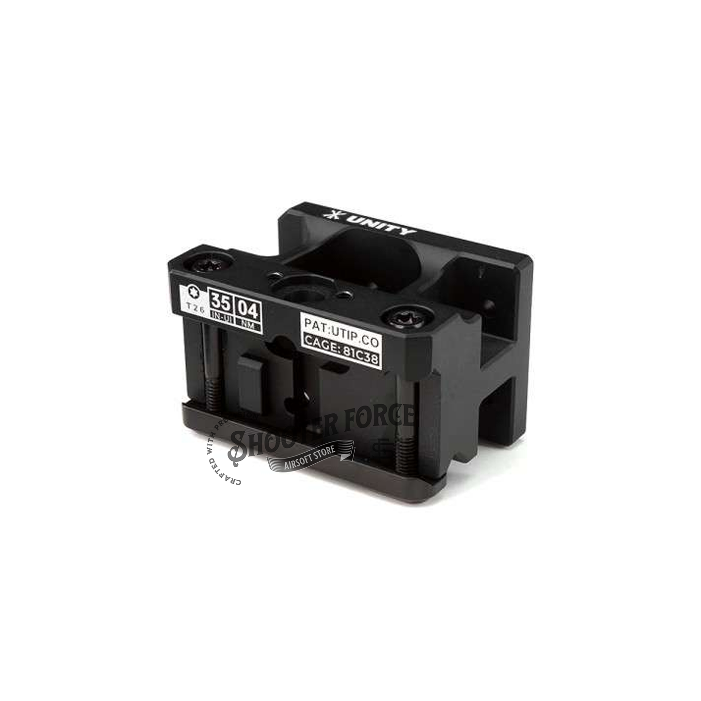 SOTAC UNITY FAST AEMS Mount in black color designed for AEMS optics, delivering a stable and elevated sight picture for airsoft use.