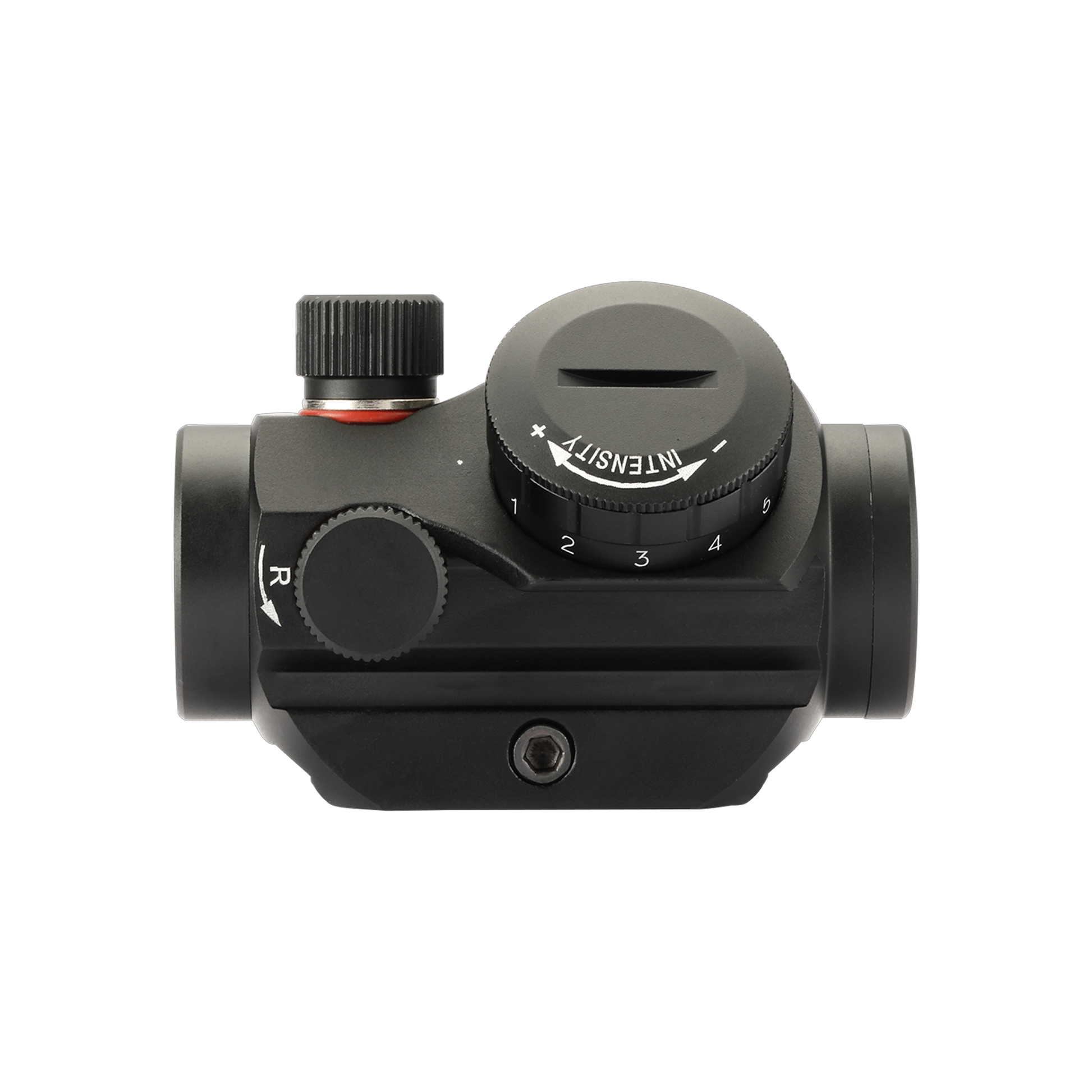 SwampDeer H2 Red Dot Sight featuring a compact design, matte black finish, and precision optics, suitable for tactical and airsoft applications, mounted on a rifle for enhanced accuracy