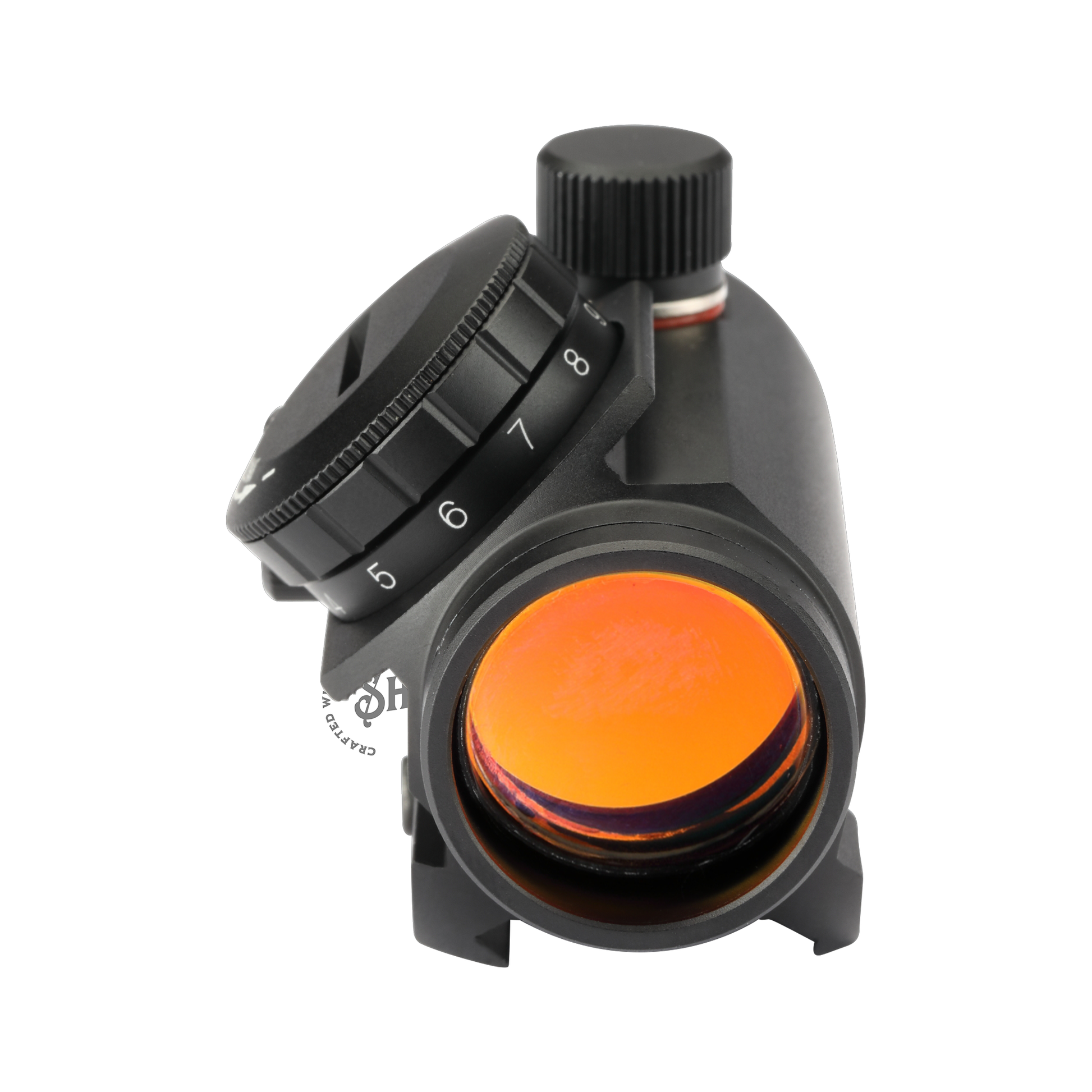 SwampDeer H2 Red Dot Sight featuring a compact design, matte black finish, and precision optics, suitable for tactical and airsoft applications, mounted on a rifle for enhanced accuracy