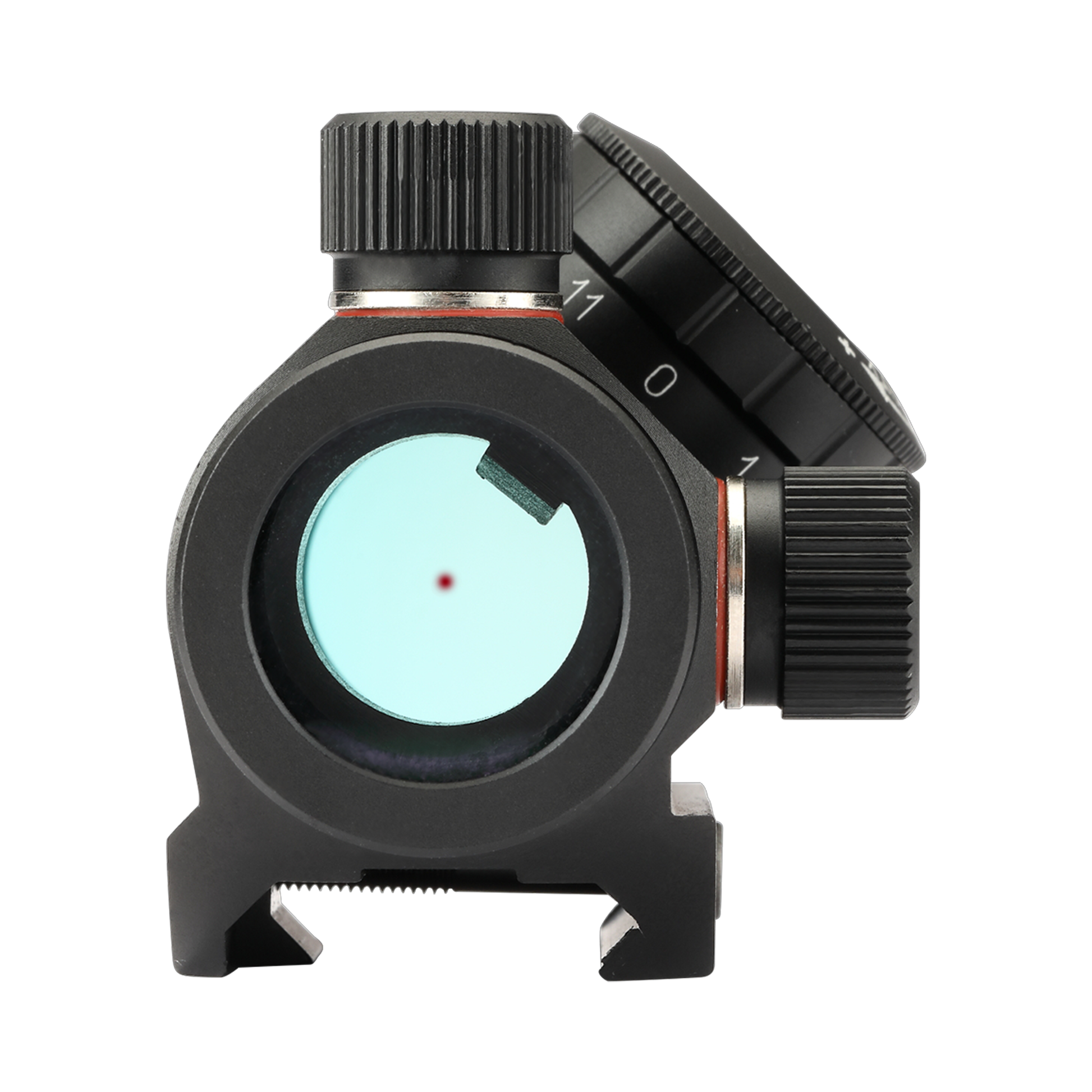 SwampDeer H2 Red Dot Sight featuring a compact design, matte black finish, and precision optics, suitable for tactical and airsoft applications, mounted on a rifle for enhanced accuracy