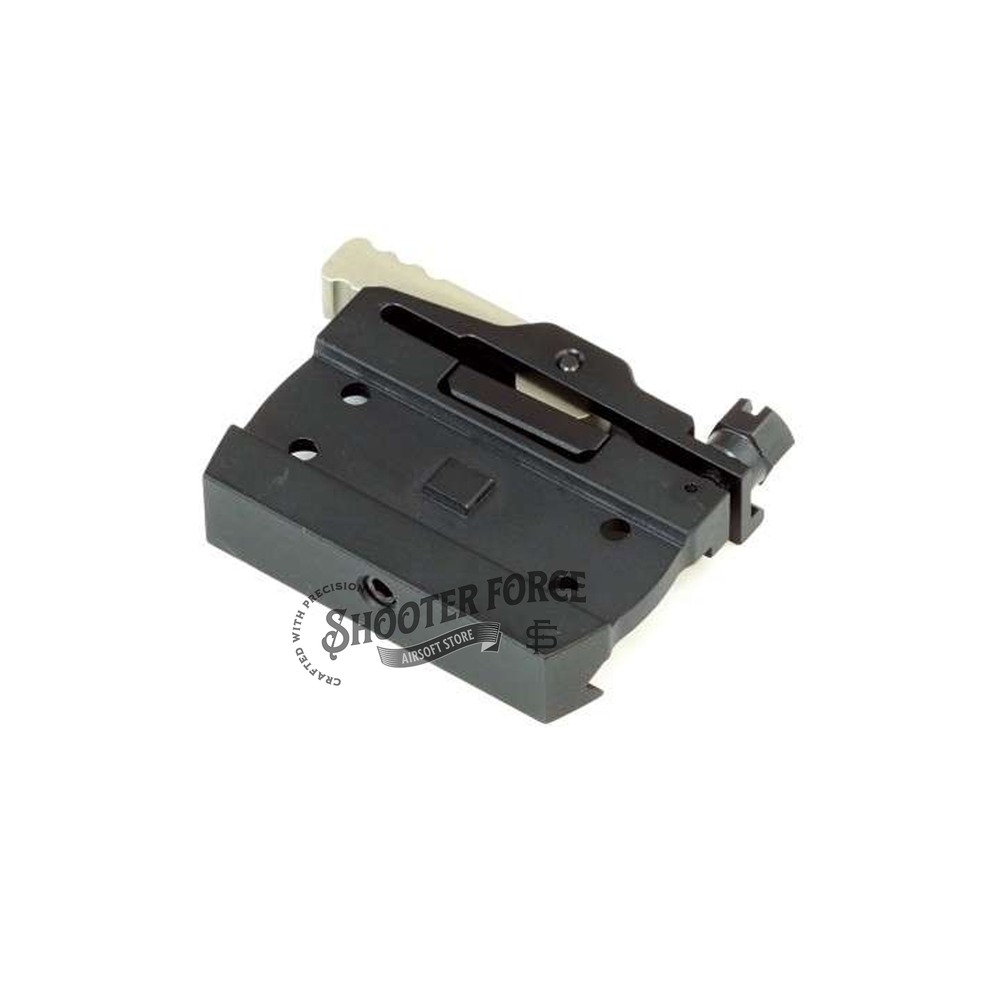 SOTAC LRP Micro QD Mount-base with Spacer, offering a 1.54" centerline height for stable and precise optic mounting on airsoft rifles. Includes quick-detach functionality for convenience.