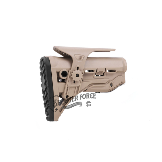 FAB Style Tactical Shock-Absorbing Buttstock w/ Adjustable Cheek Rest – FDE