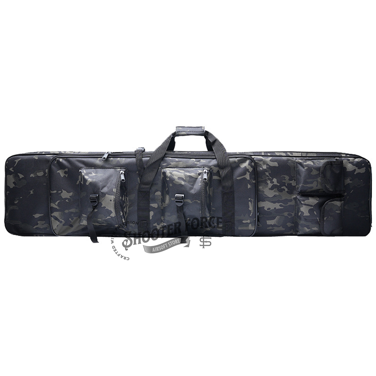 Airsoft Solf Rifle Tactical Gun Bag - Black & White Camo
