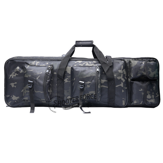 Airsoft Solf Rifle Tactical Gun Bag - Black & White Camo