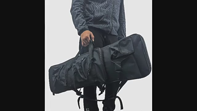 ShooterForce airsoft soft rifle case – padded, water-resistant tactical gun bag available in multiple sizes (33", 39", 47") with extra storage and adjustable carry options.