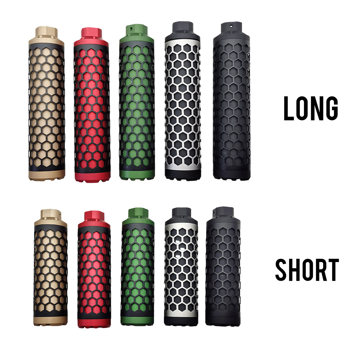 Angel Custom HIVE Airsoft Suppressor Barrel Extension - Short - Green