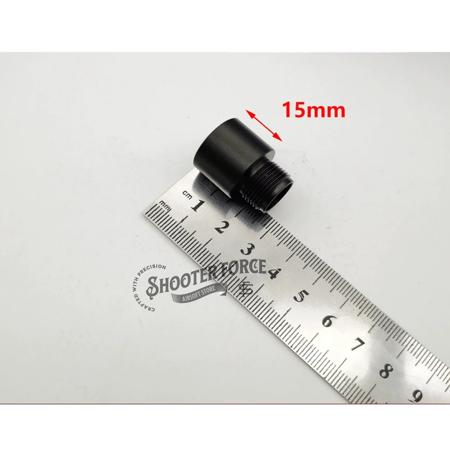 1.5cm Outer Barrel Extension Adapter - Converts 14mm CCW to 14mm CW, CNC machined for durability and precision fit