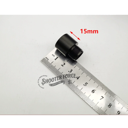 1.5cm Outer Barrel Extension Adapter - Converts 14mm CCW to 14mm CW, CNC machined for durability and precision fit