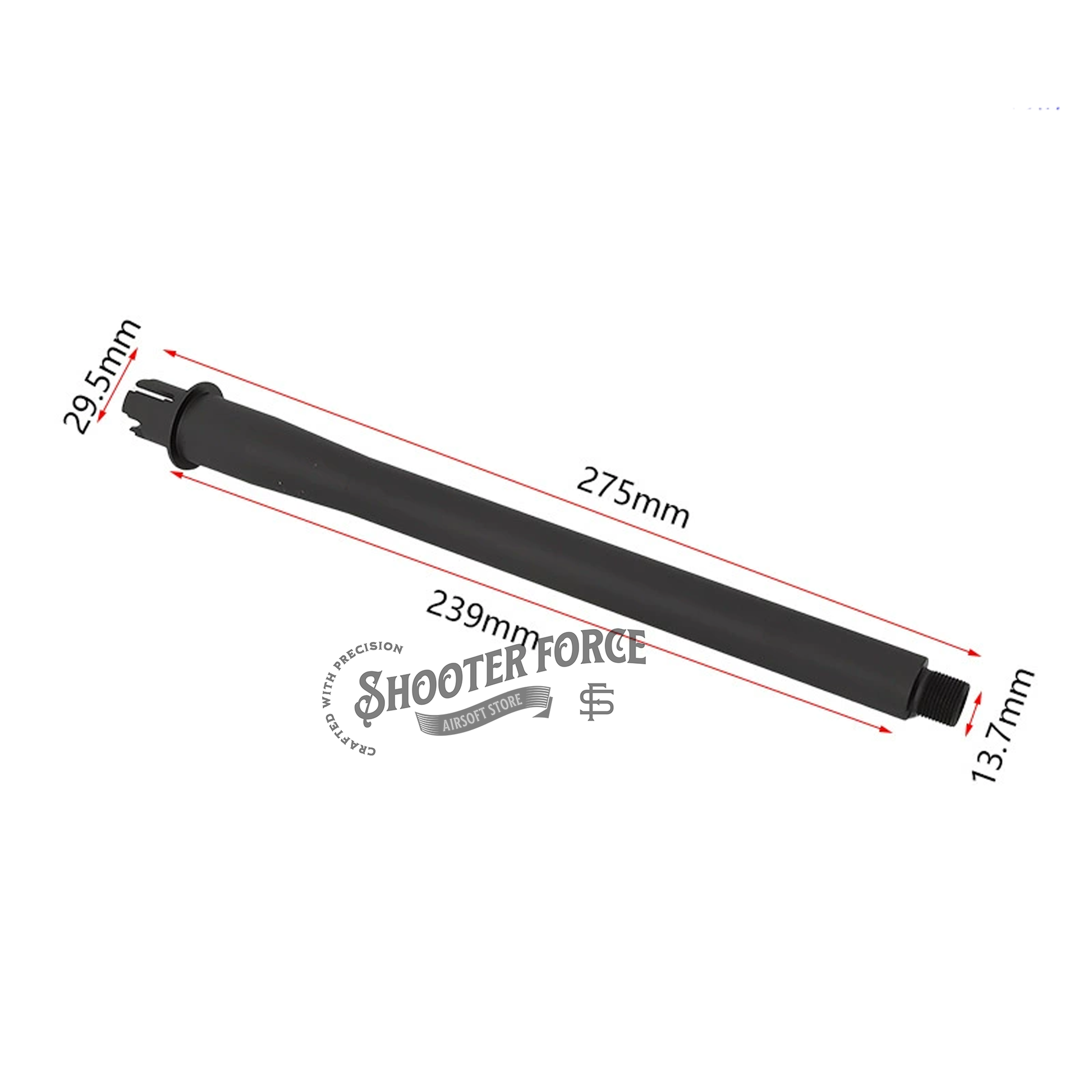 "10 inch Outer Barrel For AEG - 14mm CCW | shooterforce"
