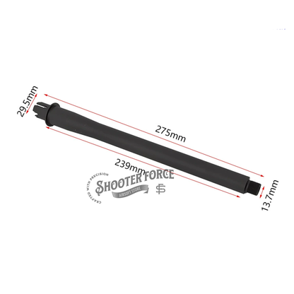 "10 inch Outer Barrel For AEG - 14mm CCW | shooterforce"