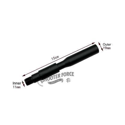 15cm aluminum outer barrel for M4A1 – lightweight, durable, perfect for airsoft rifle upgrades.