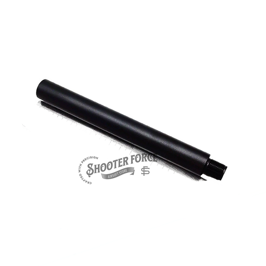 16cm outer barrel extension – 14mm CCW to 14mm CW, durable metal construction for airsoft rifle customization.