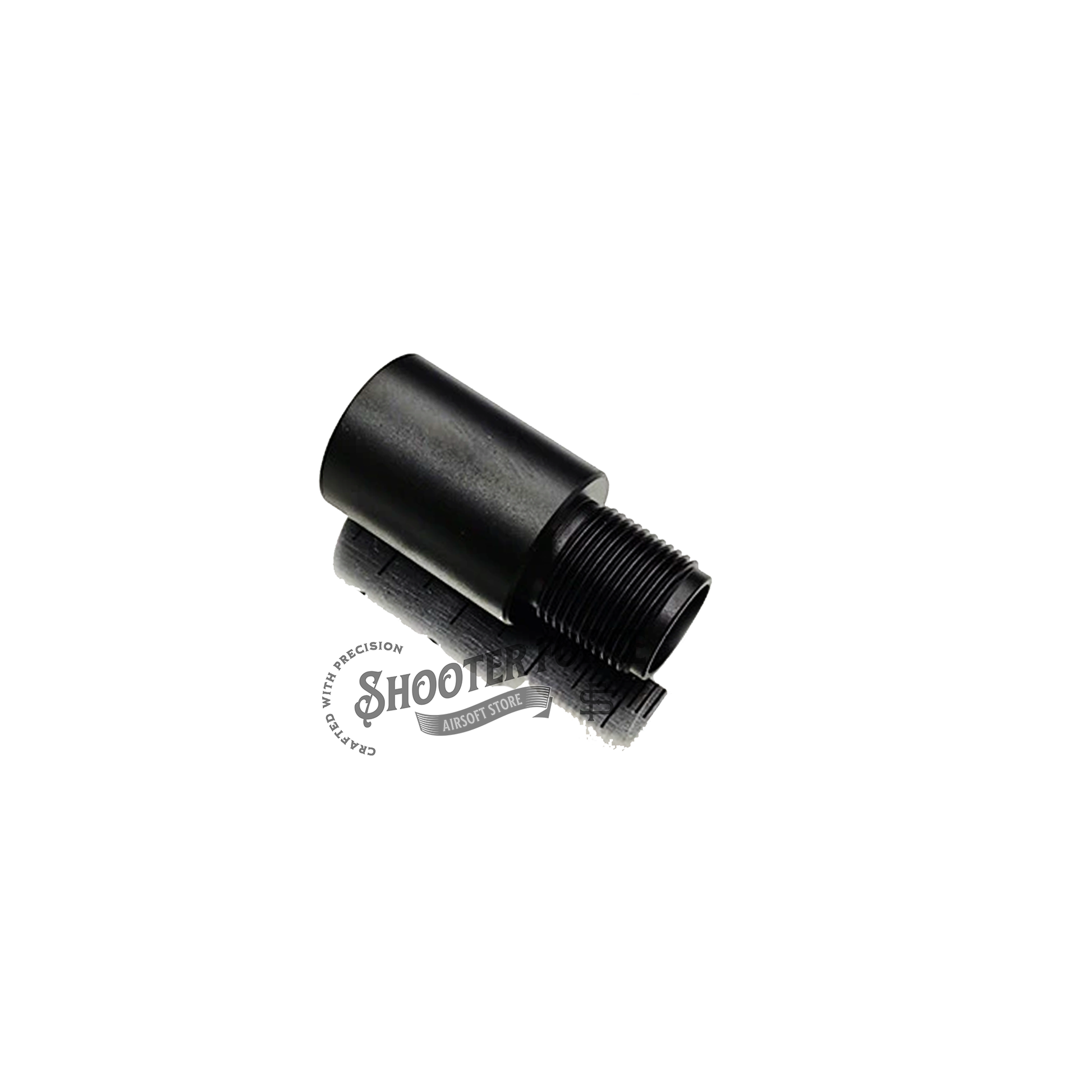 2.5cm outer barrel extension – 14mm CCW to 14mm CW, durable metal for airsoft rifle customization.
